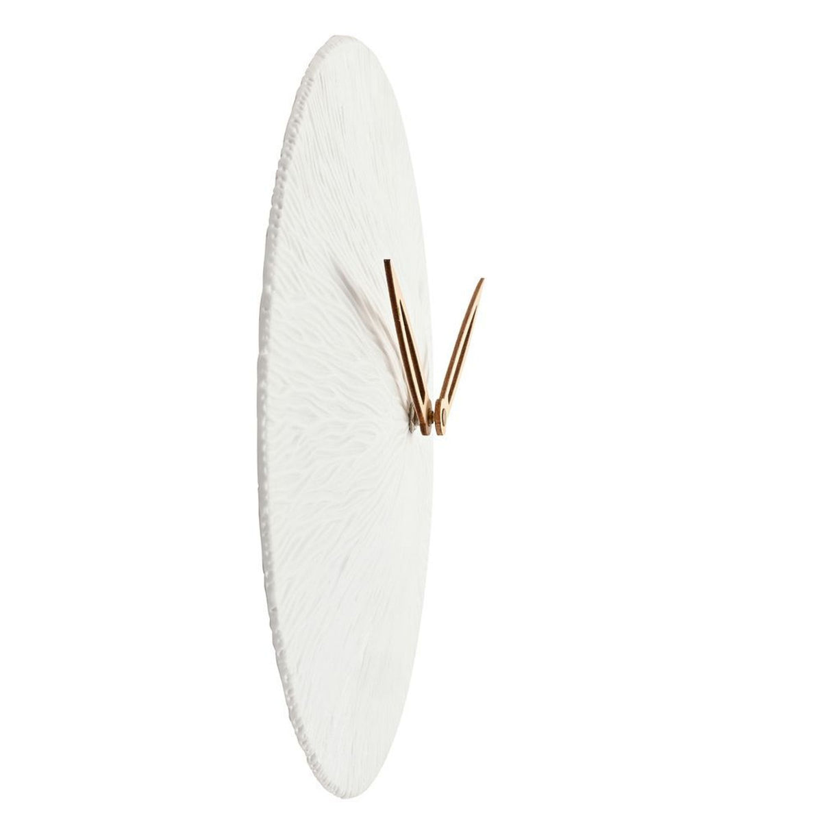Interval Porcelain White Wall Clock 35cm - Textured