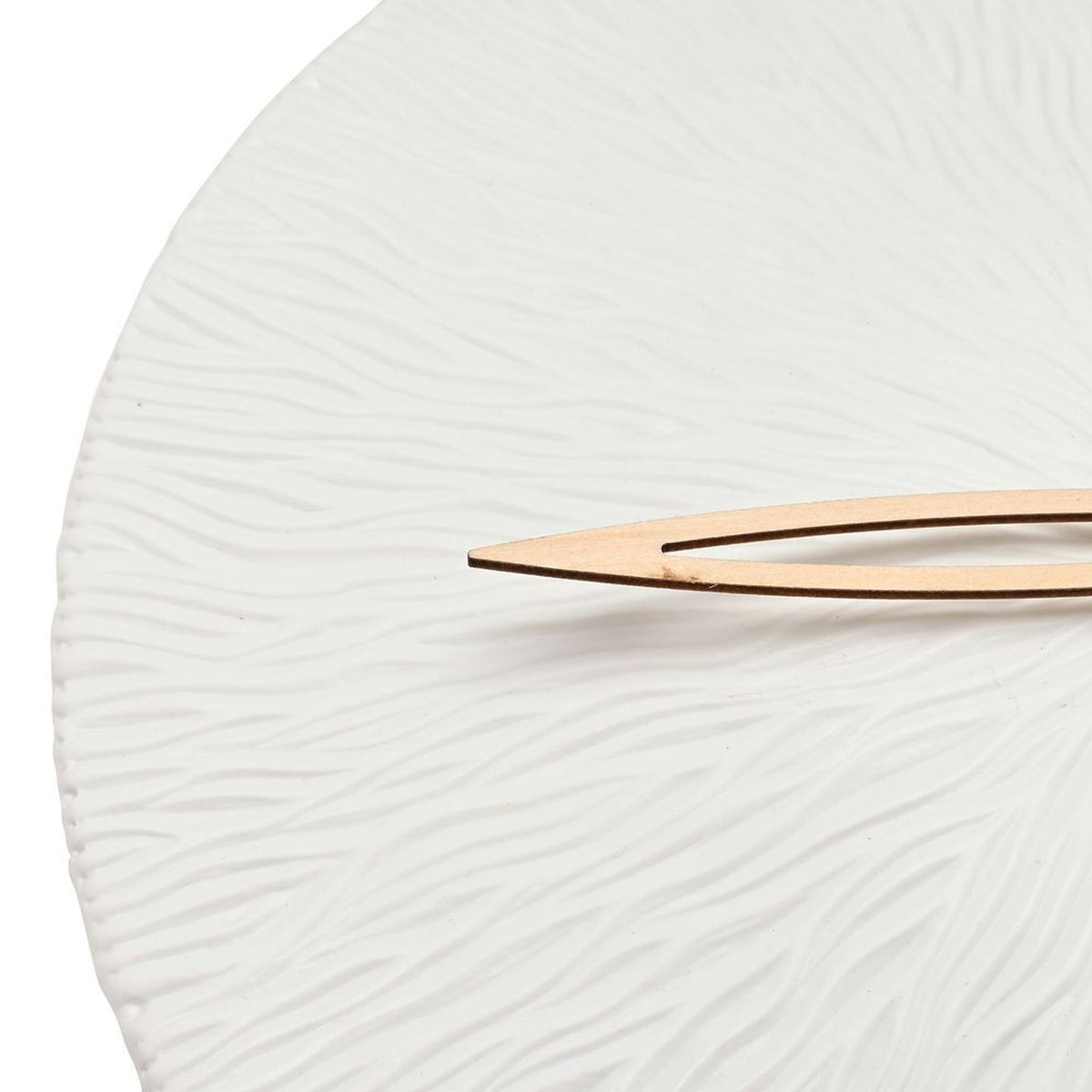 Interval Porcelain White Wall Clock 35cm - Textured