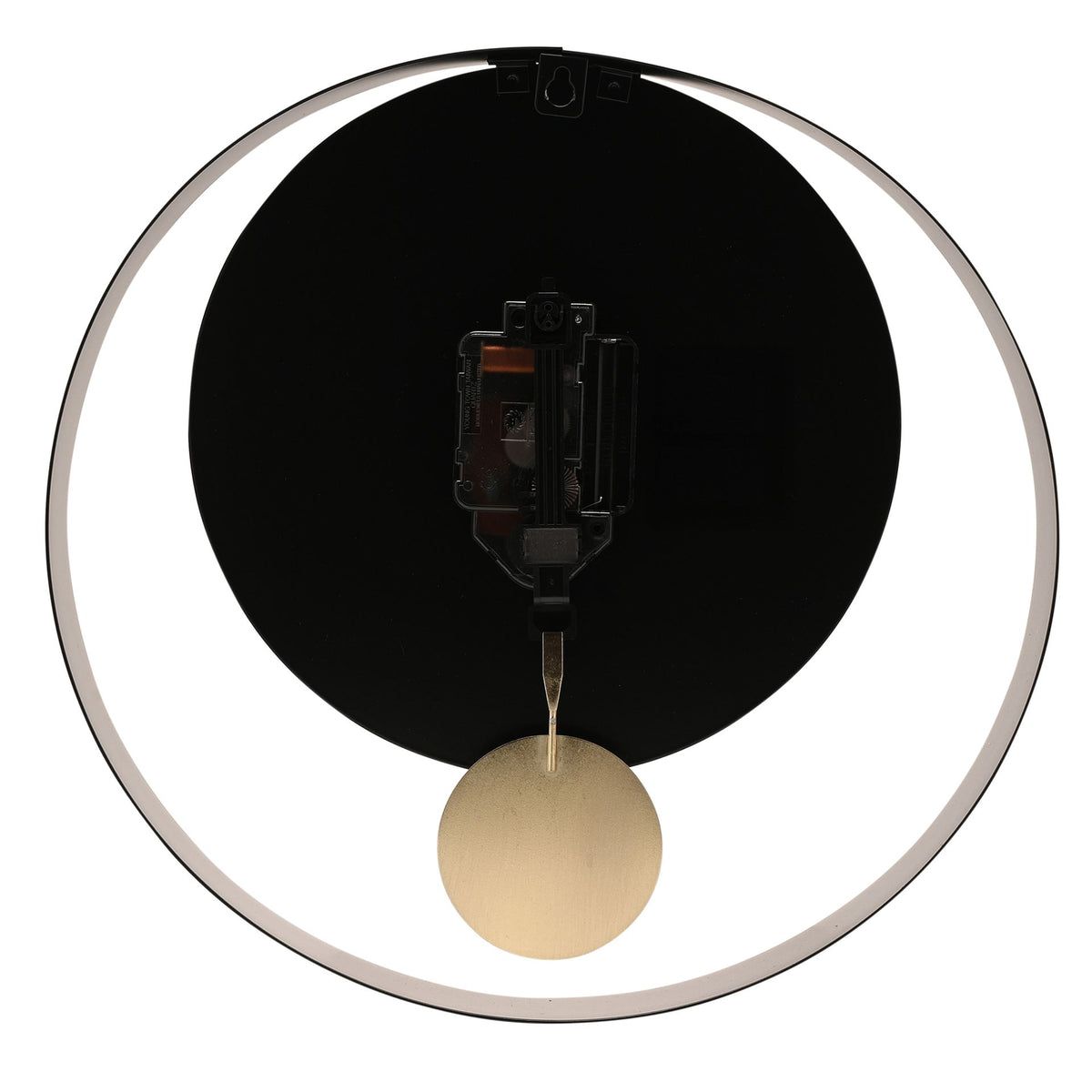 Interval Pendulum Wall Clock 30cm - Black & Gold