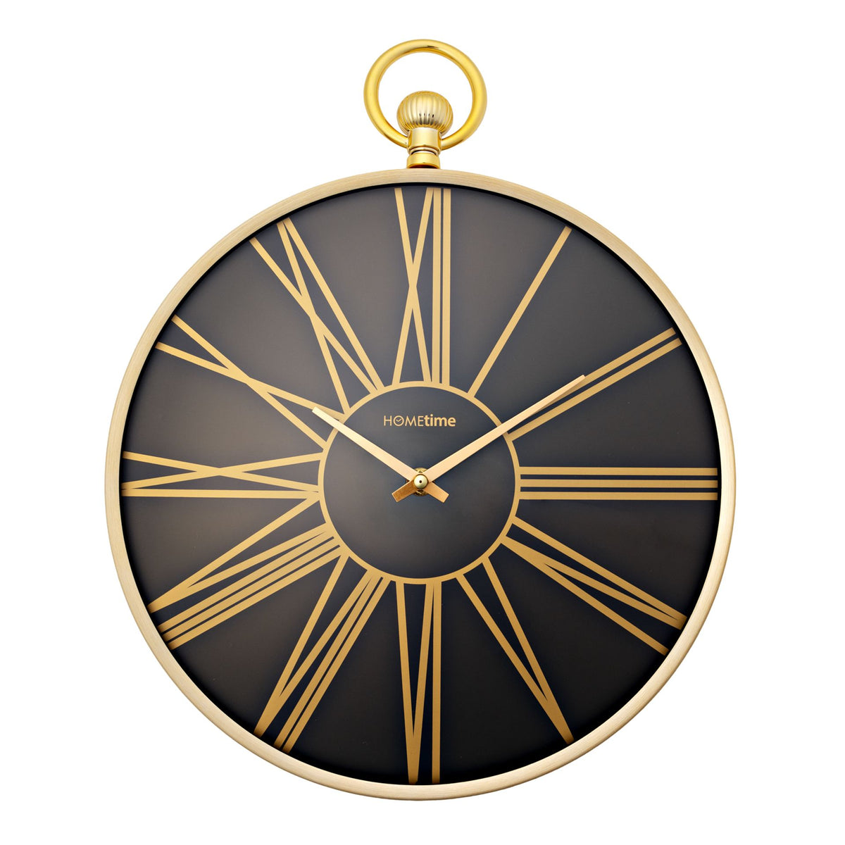 Hometime Gold Aluminium Wall Clock 32cm