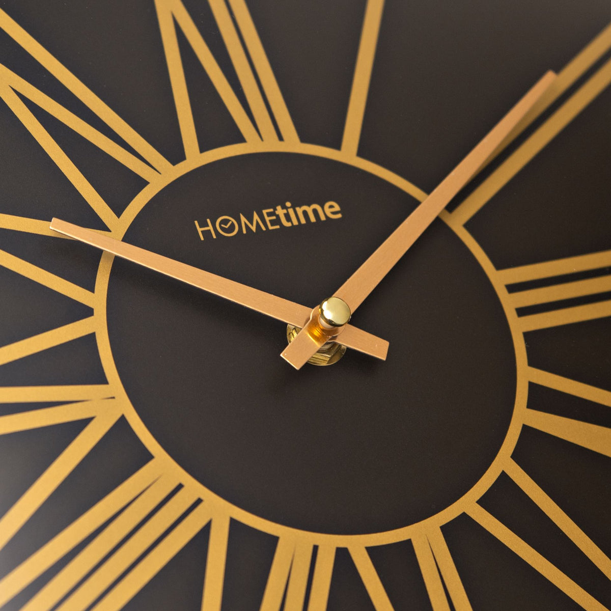 Hometime Gold Aluminium Wall Clock 32cm