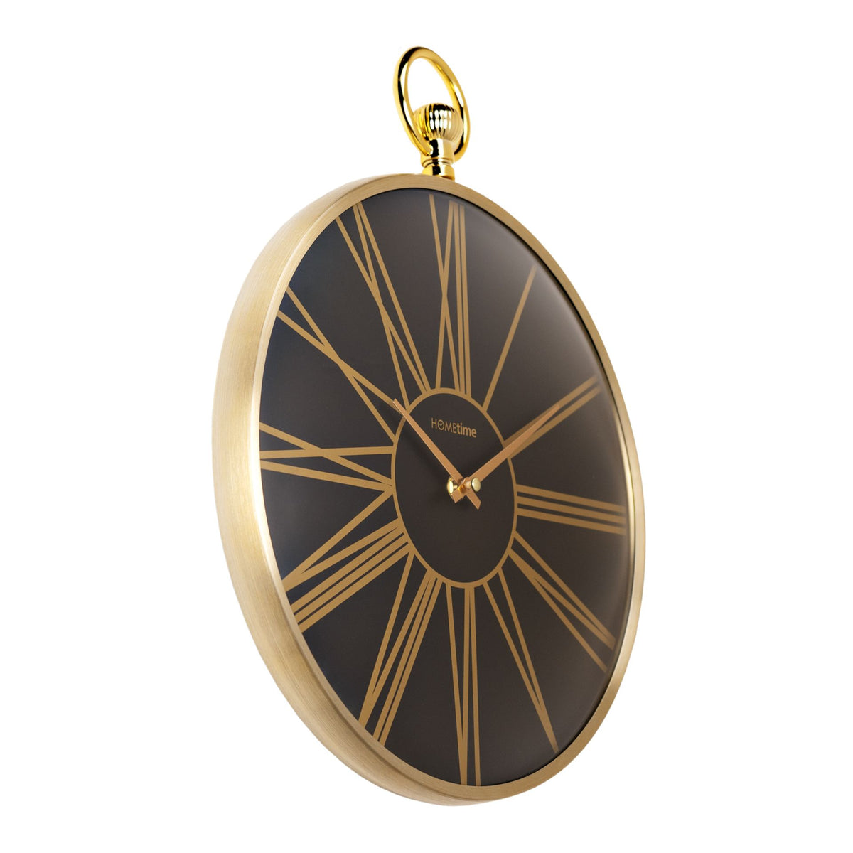 Hometime Gold Aluminium Wall Clock 32cm