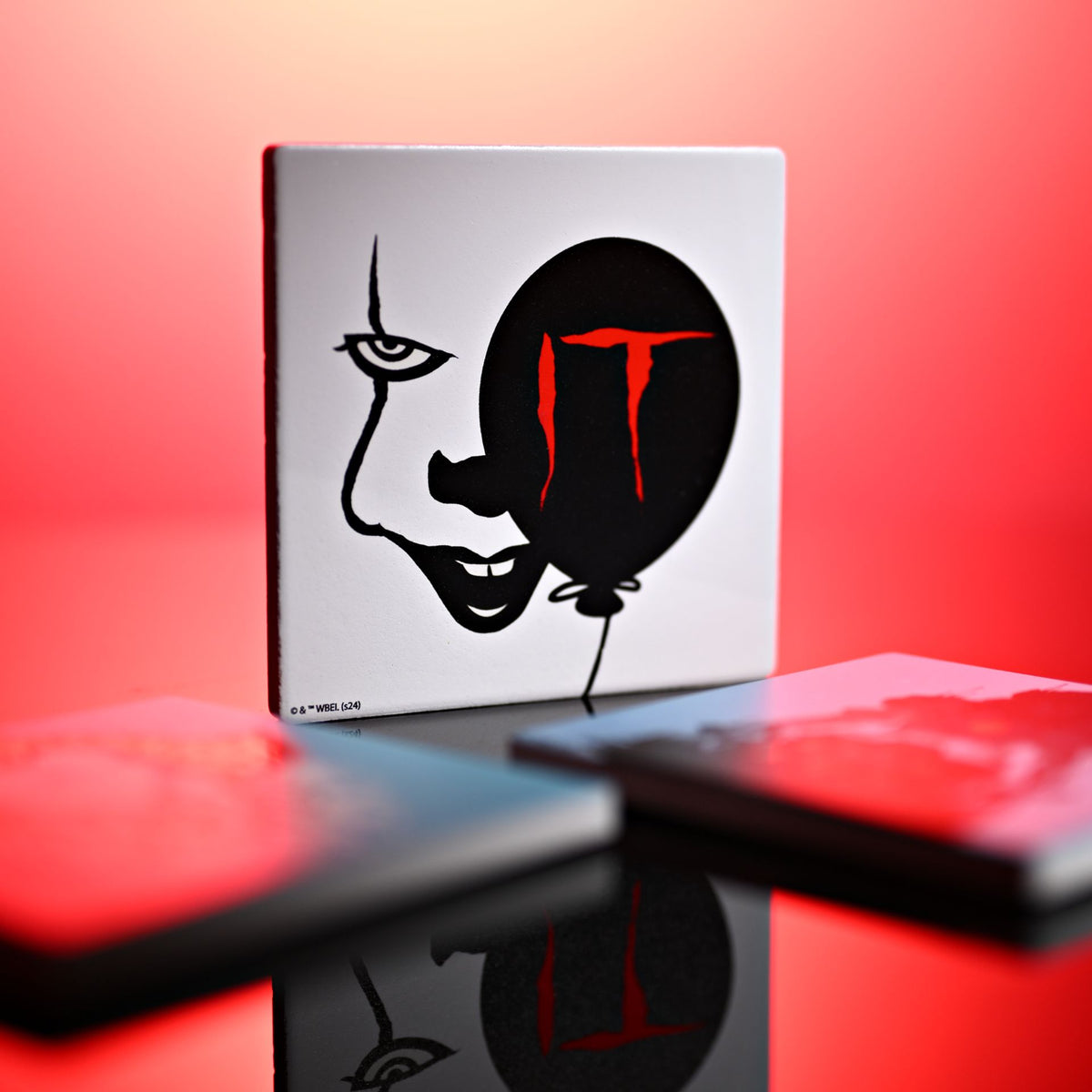 Warner Bros IT Square Coaster - Pennywise Face and Balloon