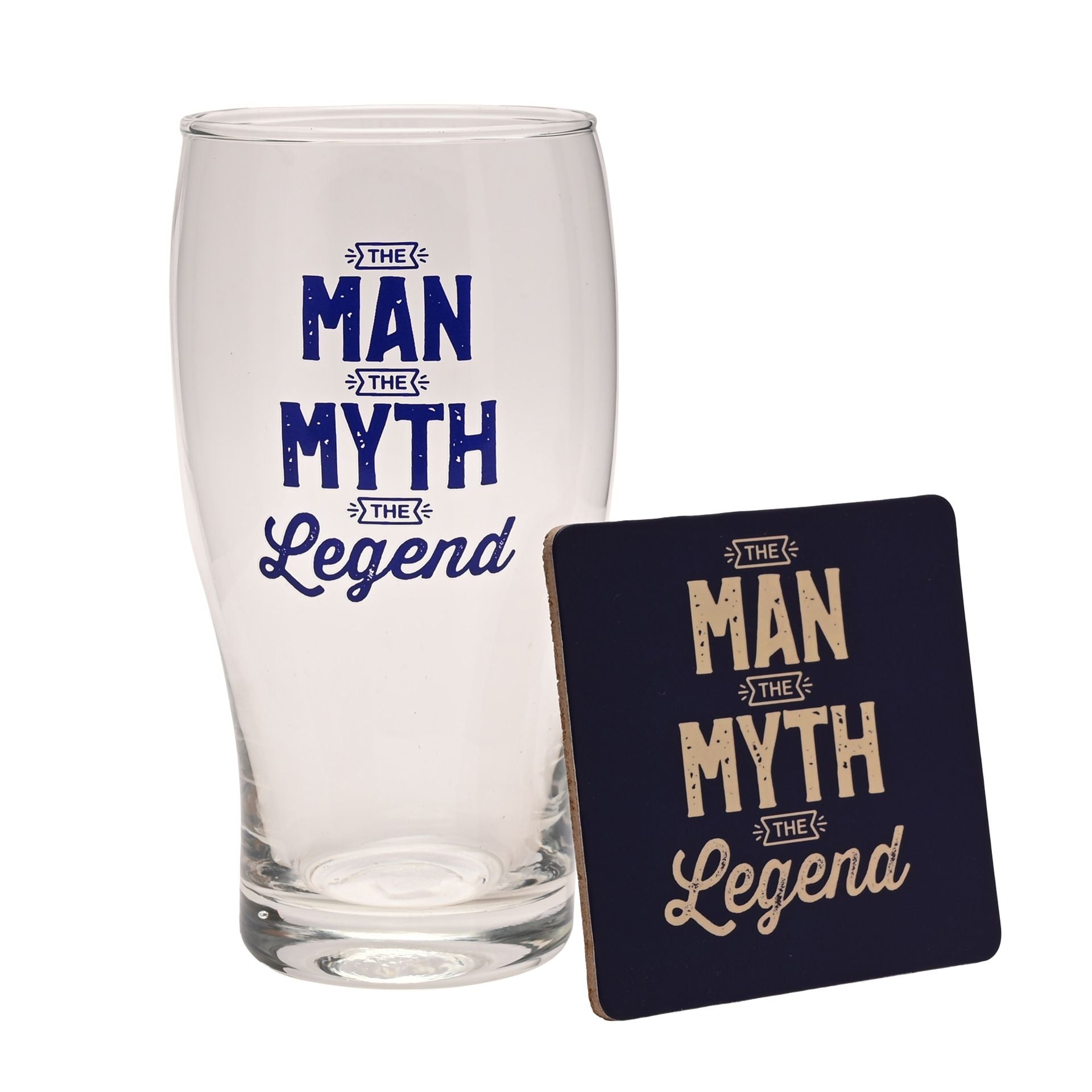 Well Crafted Pint Glass and Coaster Set - The Legend