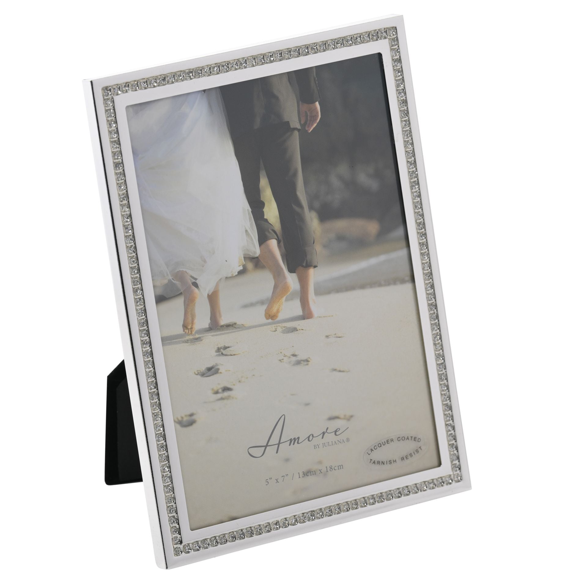 Amore Silver Sparkle Border Photo Frame - 5" x 7"