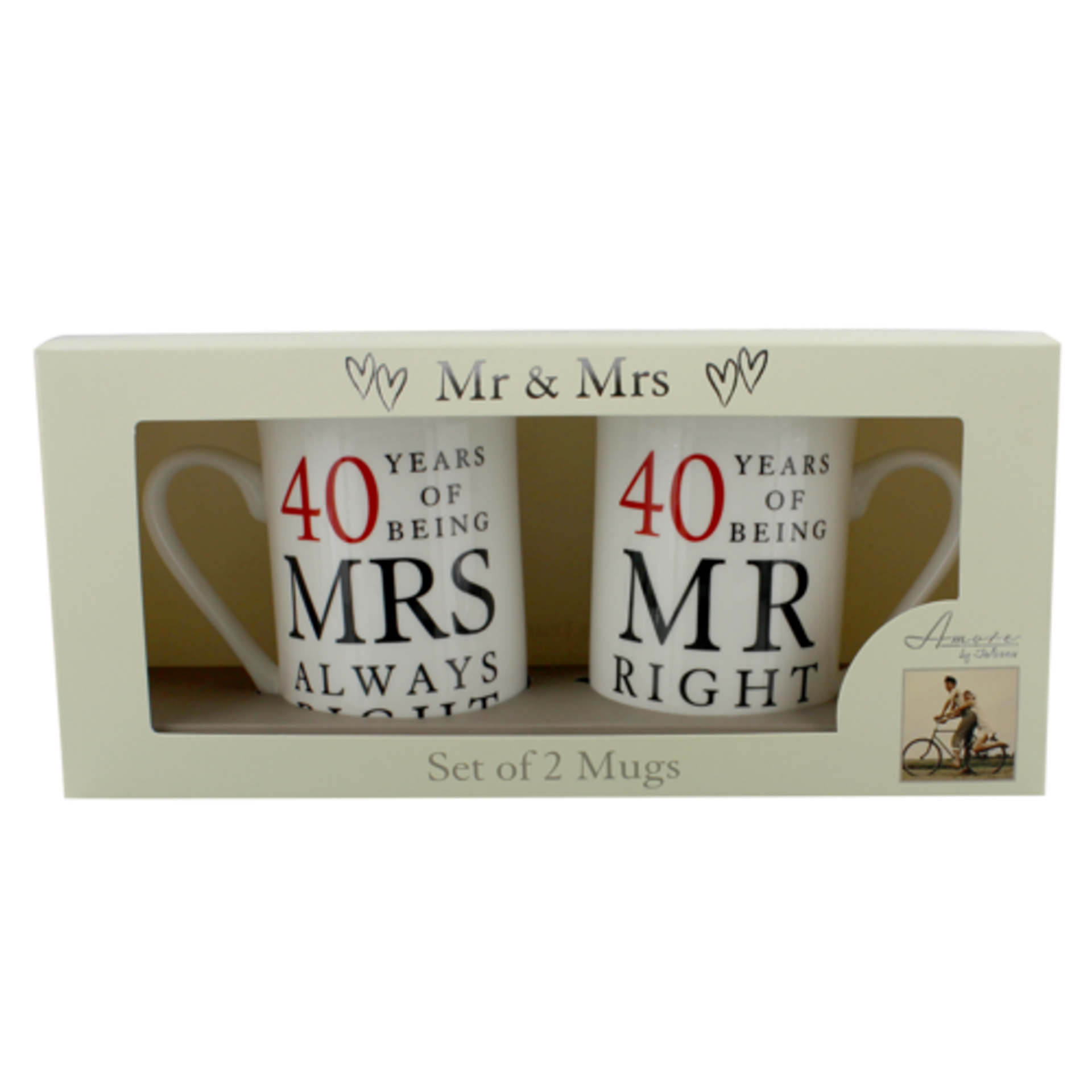 Amore Gift Set - 40 Years Of Mr Right/Mrs Always Right