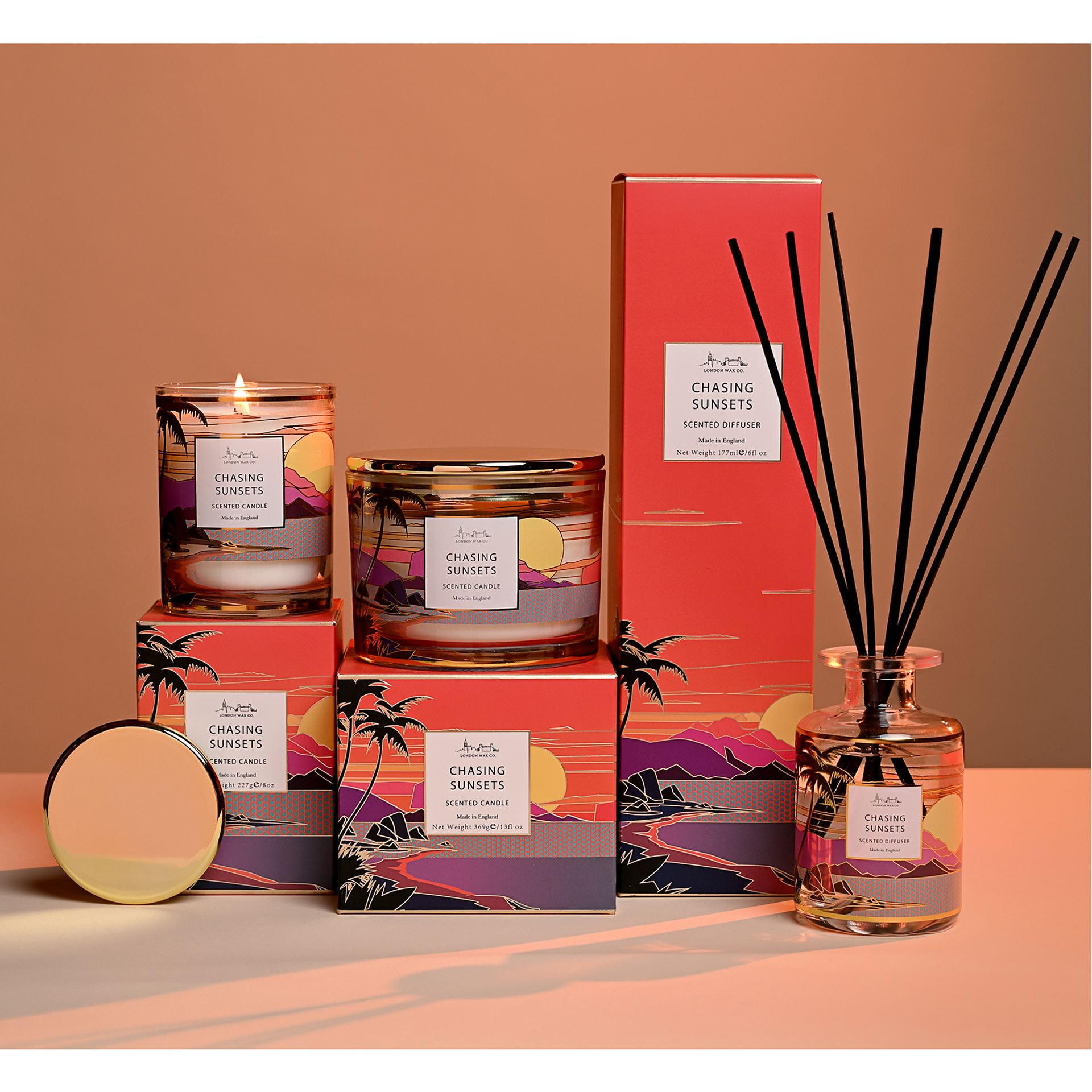The London Wax Company Chasing Sunsets 3 Wick Candle 369g