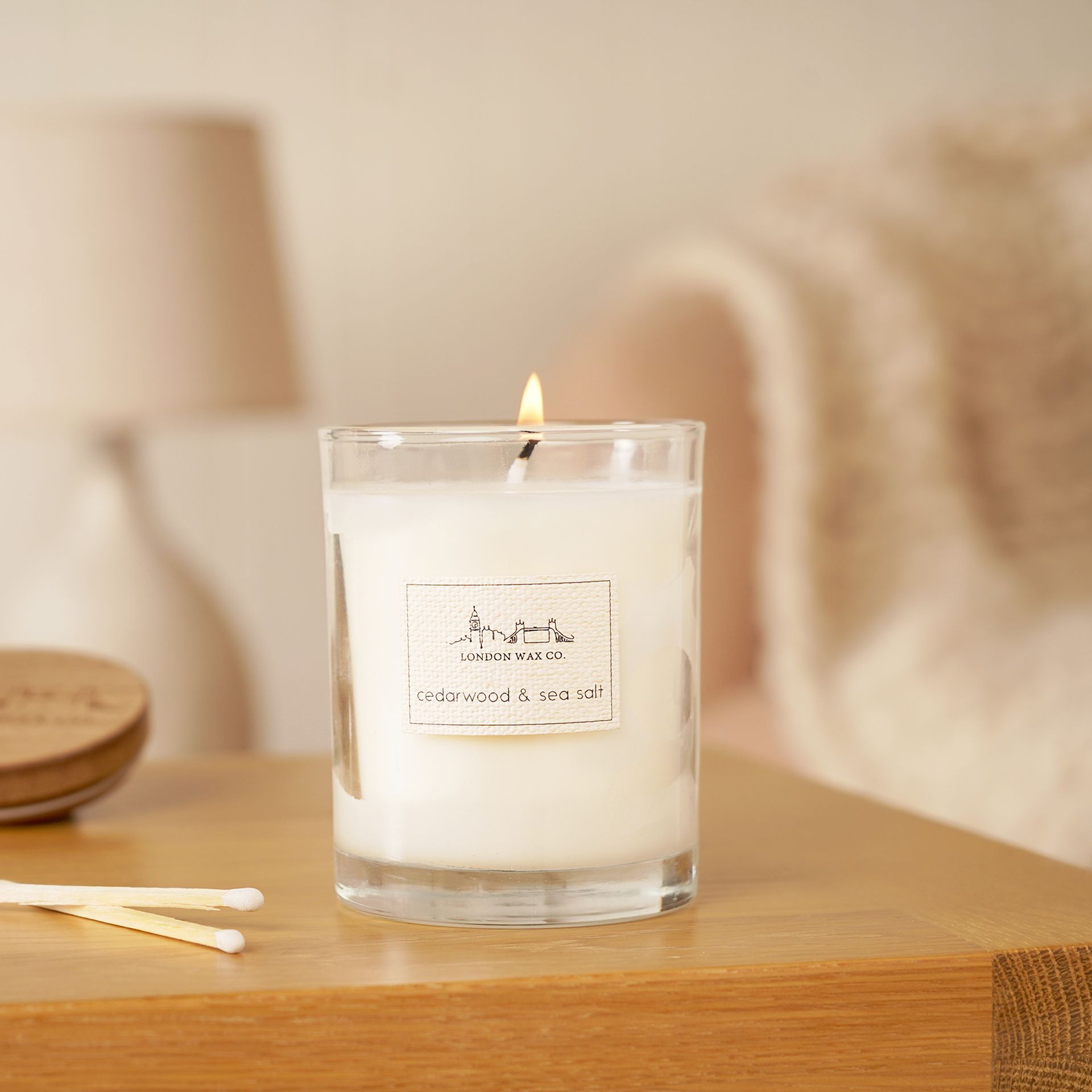 The London Wax Company Cedarwood & Sea Salt Lidded Candle 226g