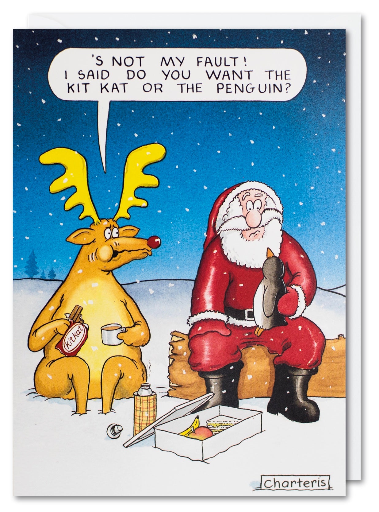 Humorous General Christmas Card - Kit Kat or Penguin