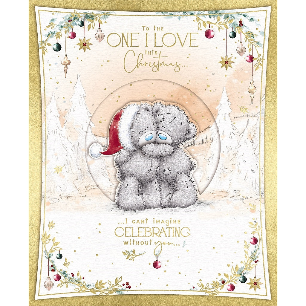 One I Love Christmas Cards - Bears Hugging In Snow