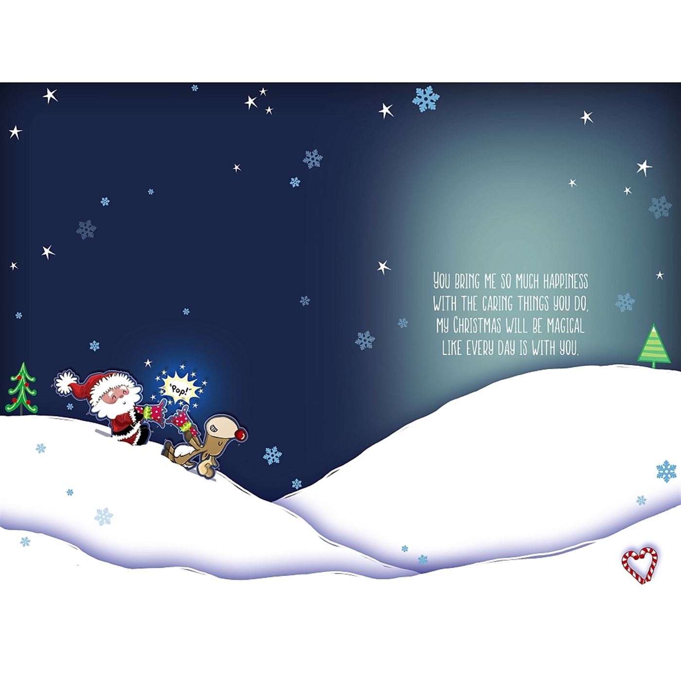 Daddy Christmas Card - Father Christmas And Reindeer In Car