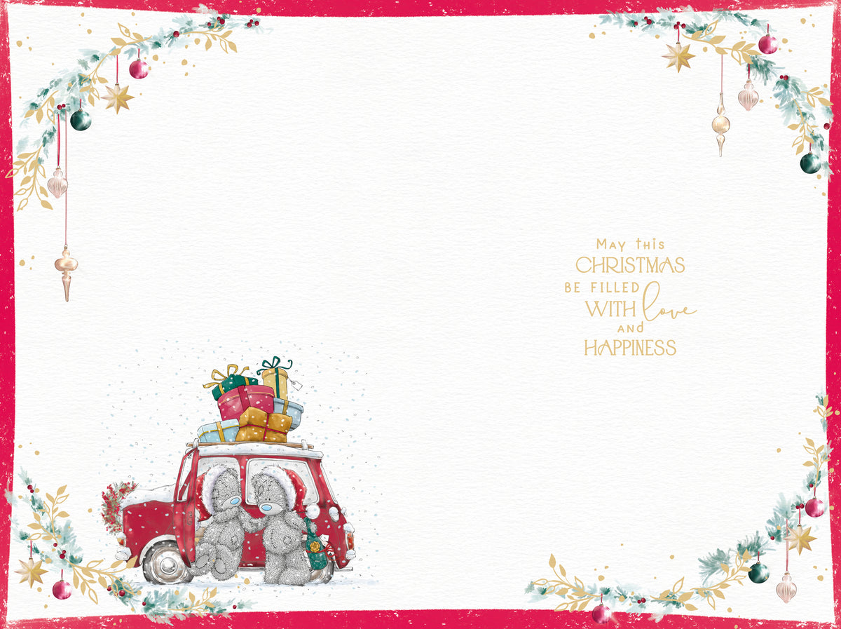 Fiance Christmas Card - Bears In Car