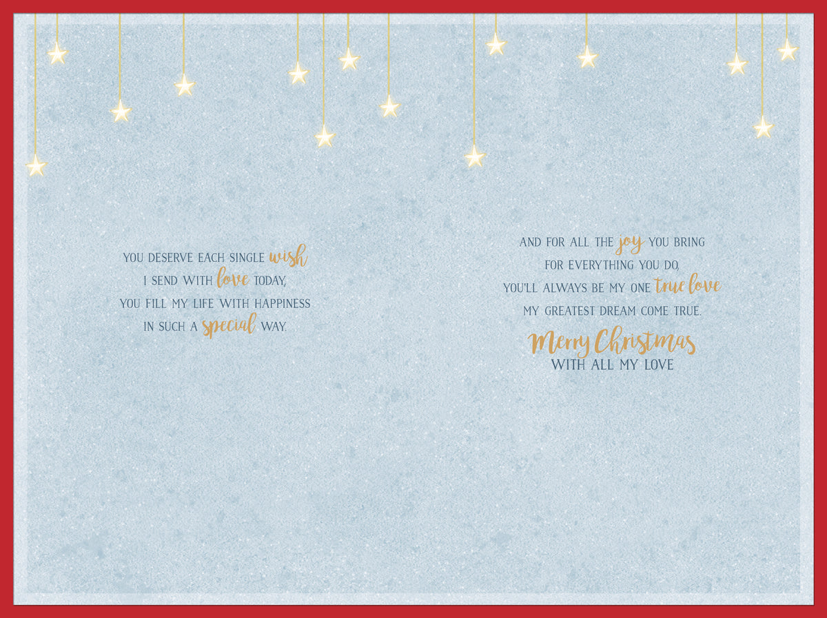 Husband Christmas Card - Penguins Stood On Moon