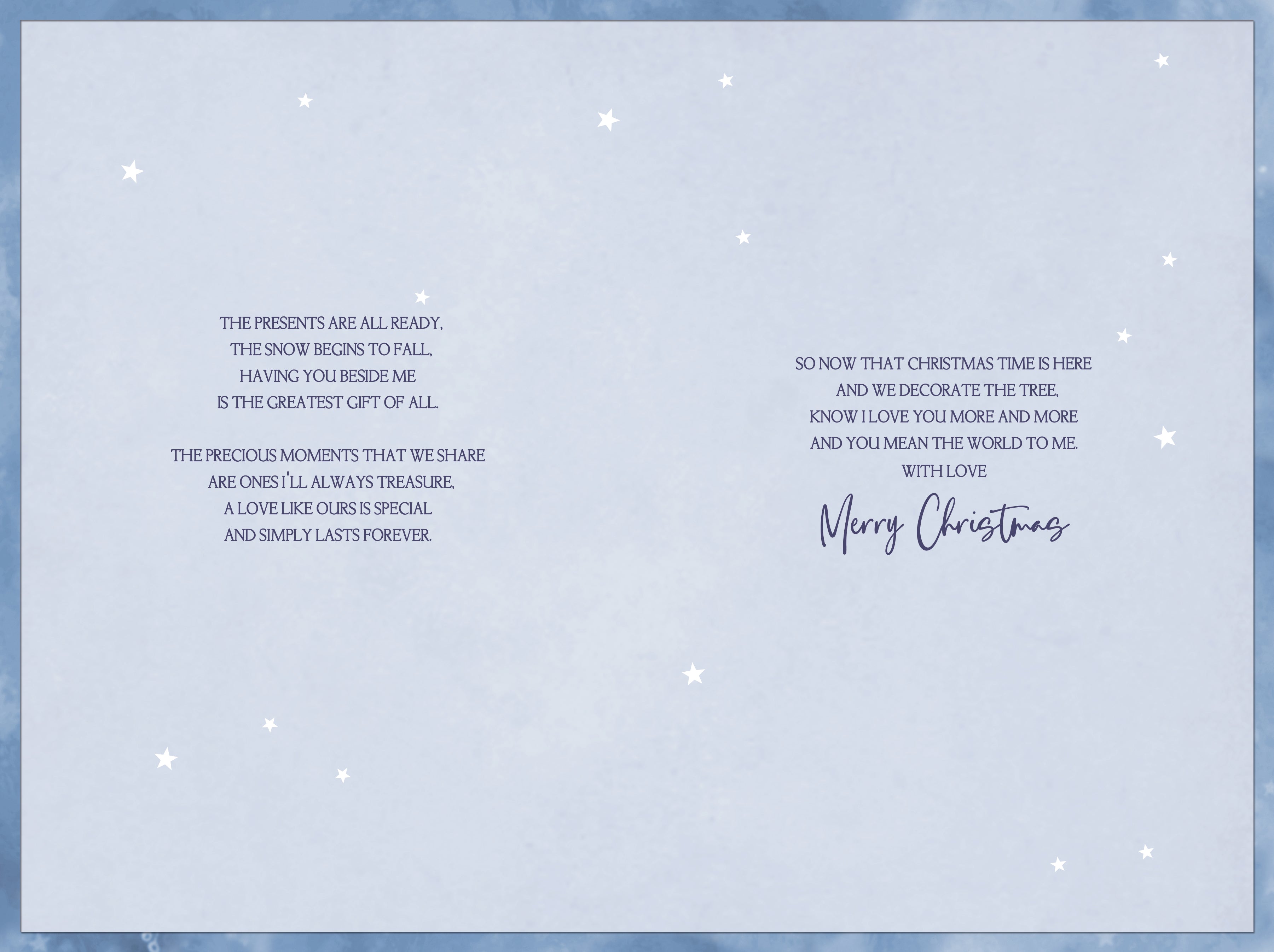 Wife Heart Christmas Card