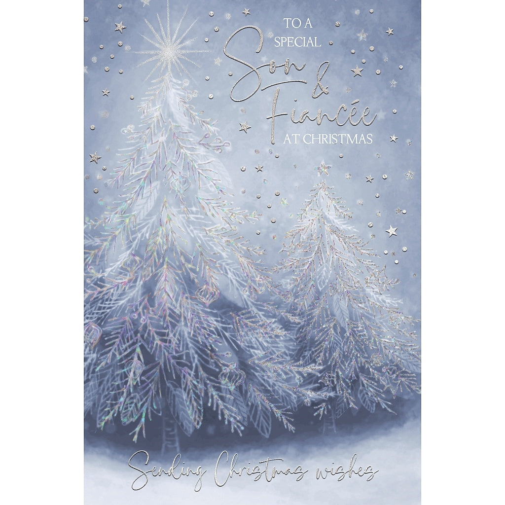 Son and Fiancee Christmas Card - Christmas Trees