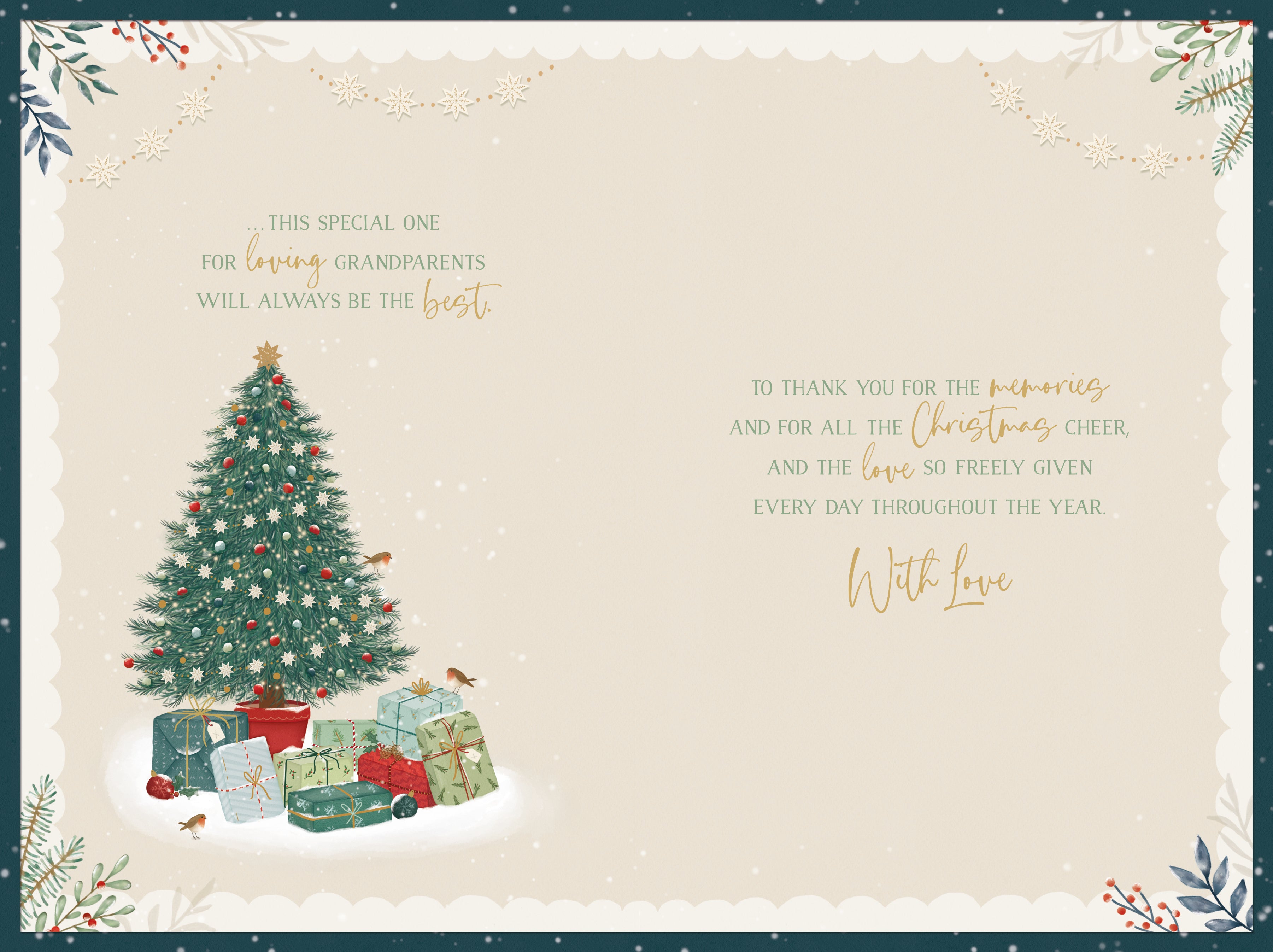 Grandparents Christmas Card - Tree