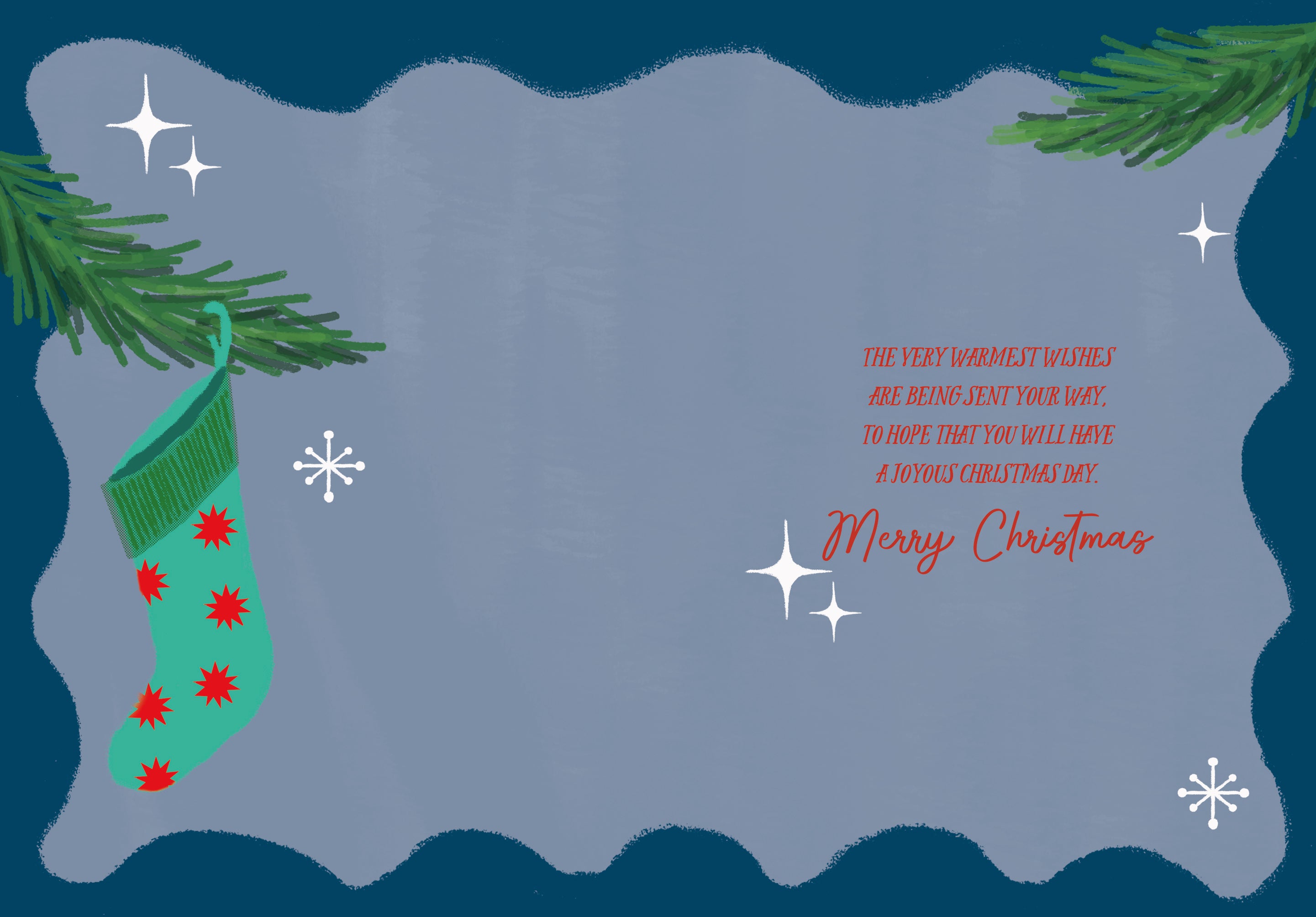 Nephew Christmas Card - Stockings