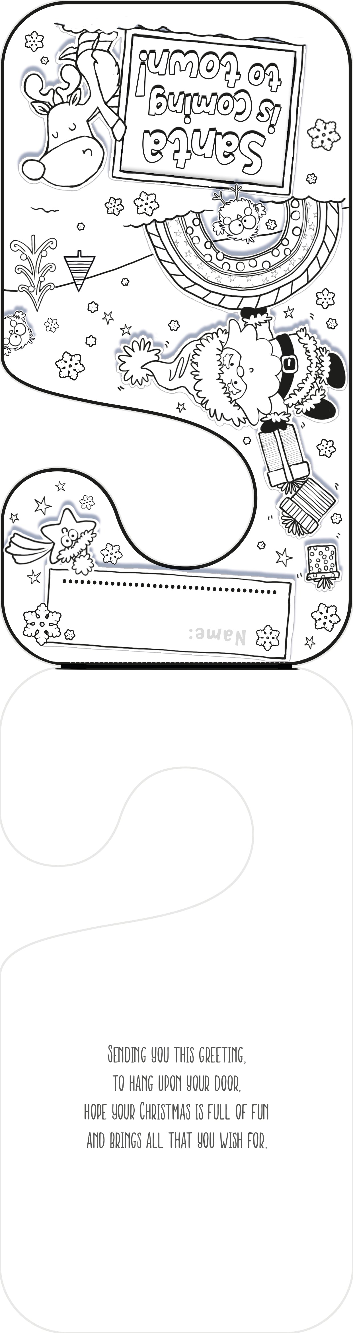 Open Christmas Card - Santa Stop Here