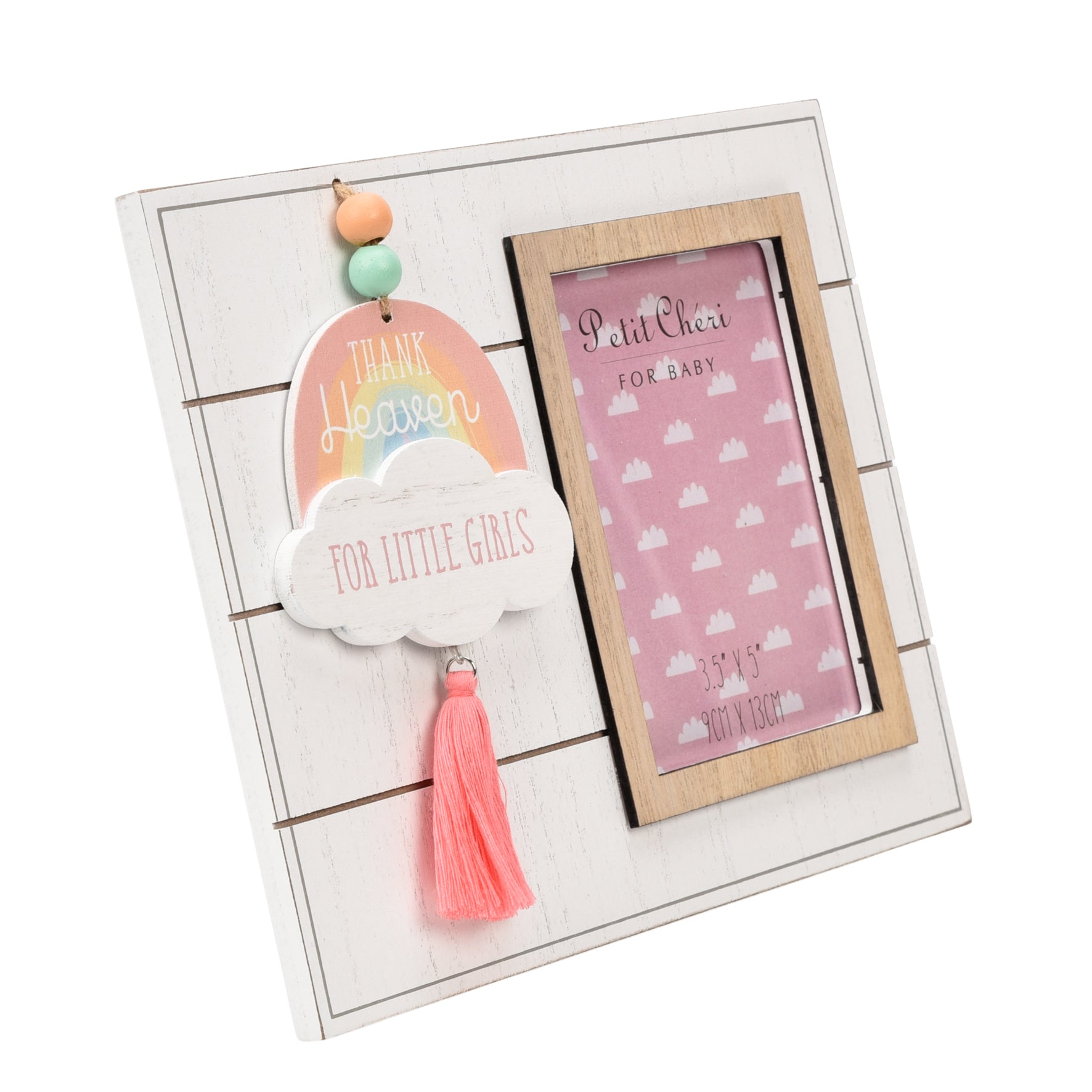 Baby Girl Photo Frame - Thank Heavens For Little Girls - 4" X 6" Photo Aperture