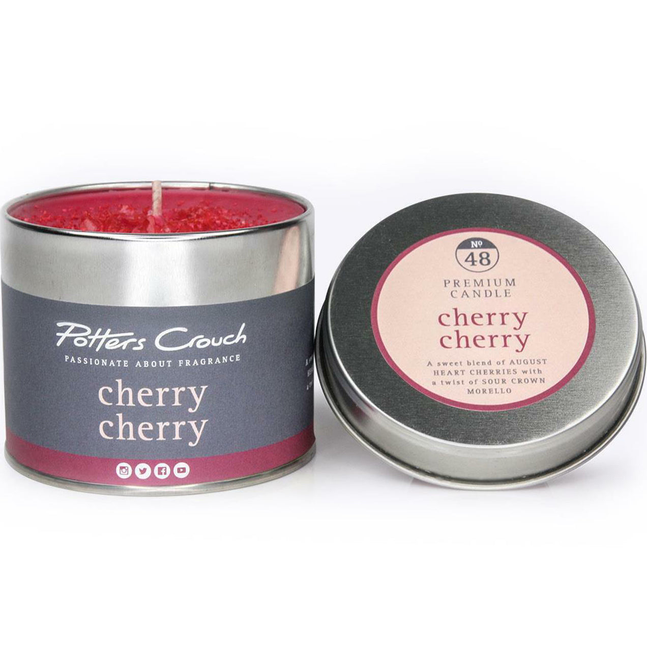 Cherry Cherry - Scented Candle in a Tin - Potters Crouch