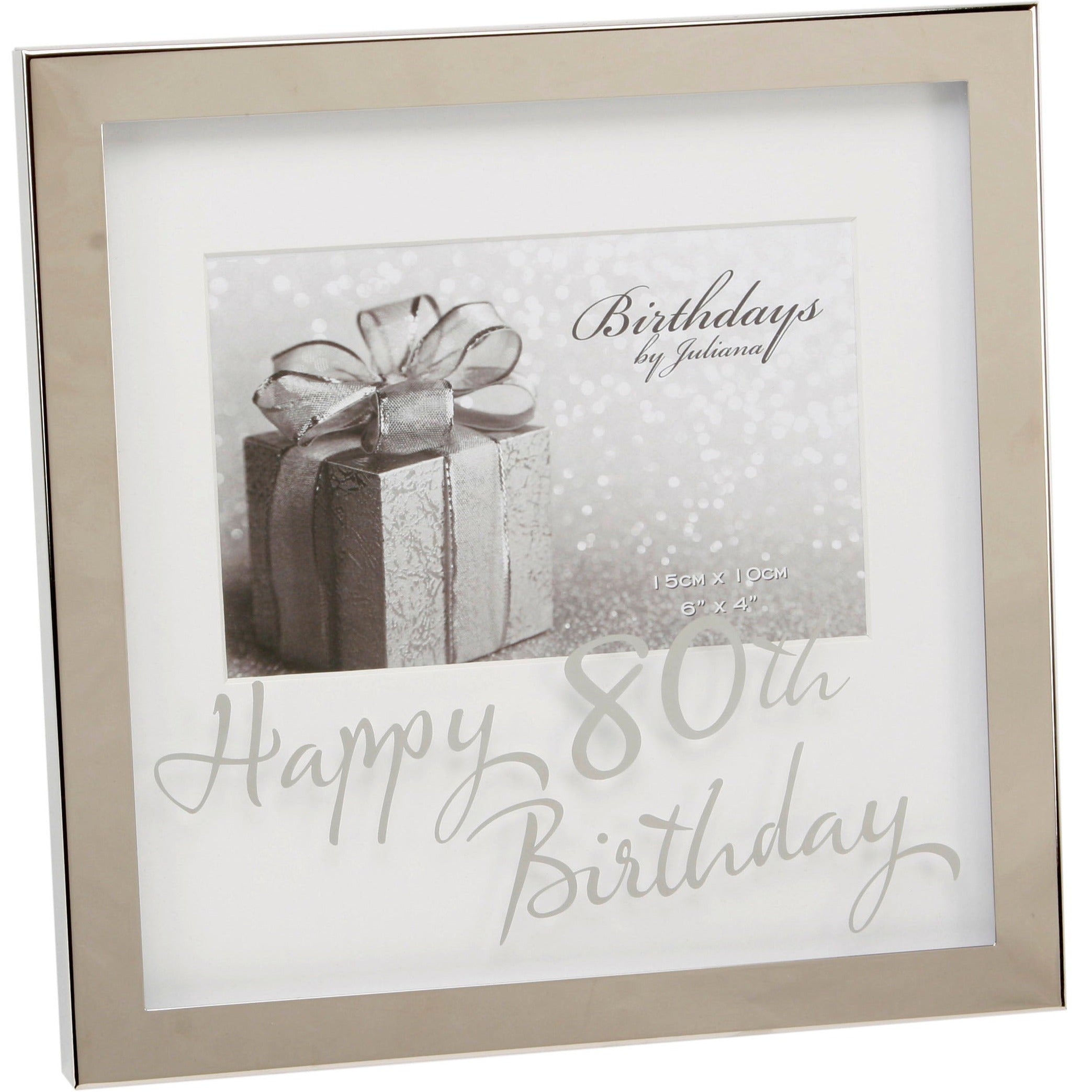 80th Birthday Box Photo Frame Mirror Print
