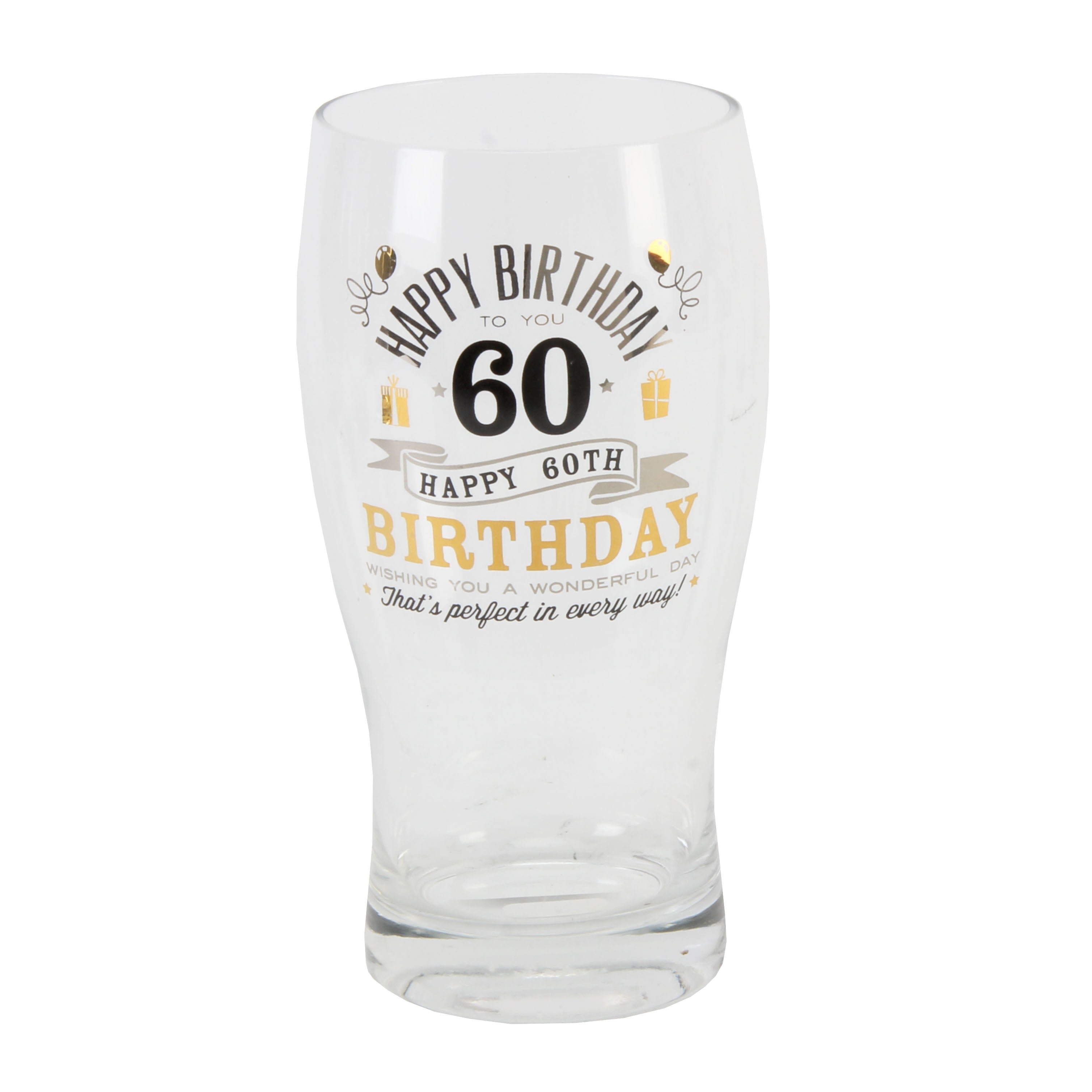 60th Birthday Pint Glass Tankard