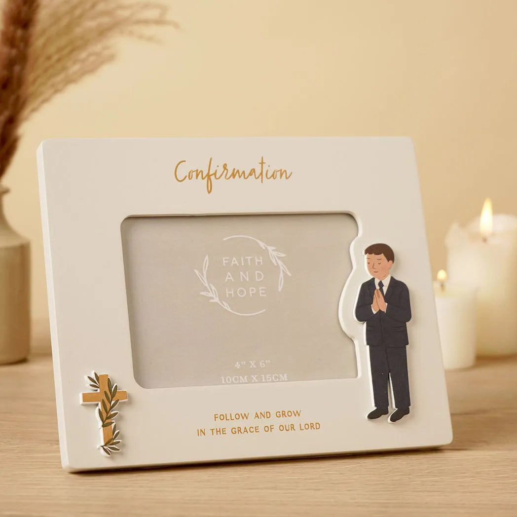 Faith & Hope Photo Frame 6'' x 4'' - Confirmation Boy