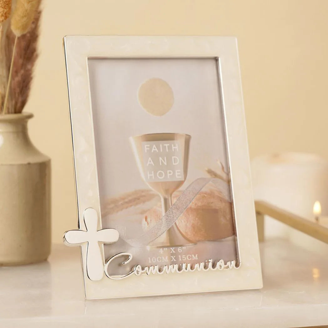 Faith & Hope Enamel & Silver Frame - Communion
