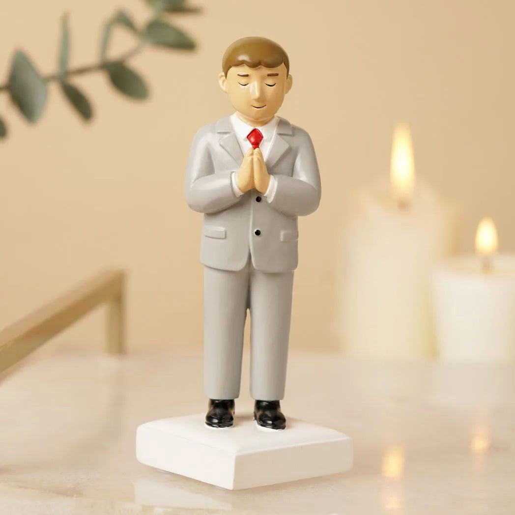 Faith & Hope Figurine - Communion Boy - Brown Hair