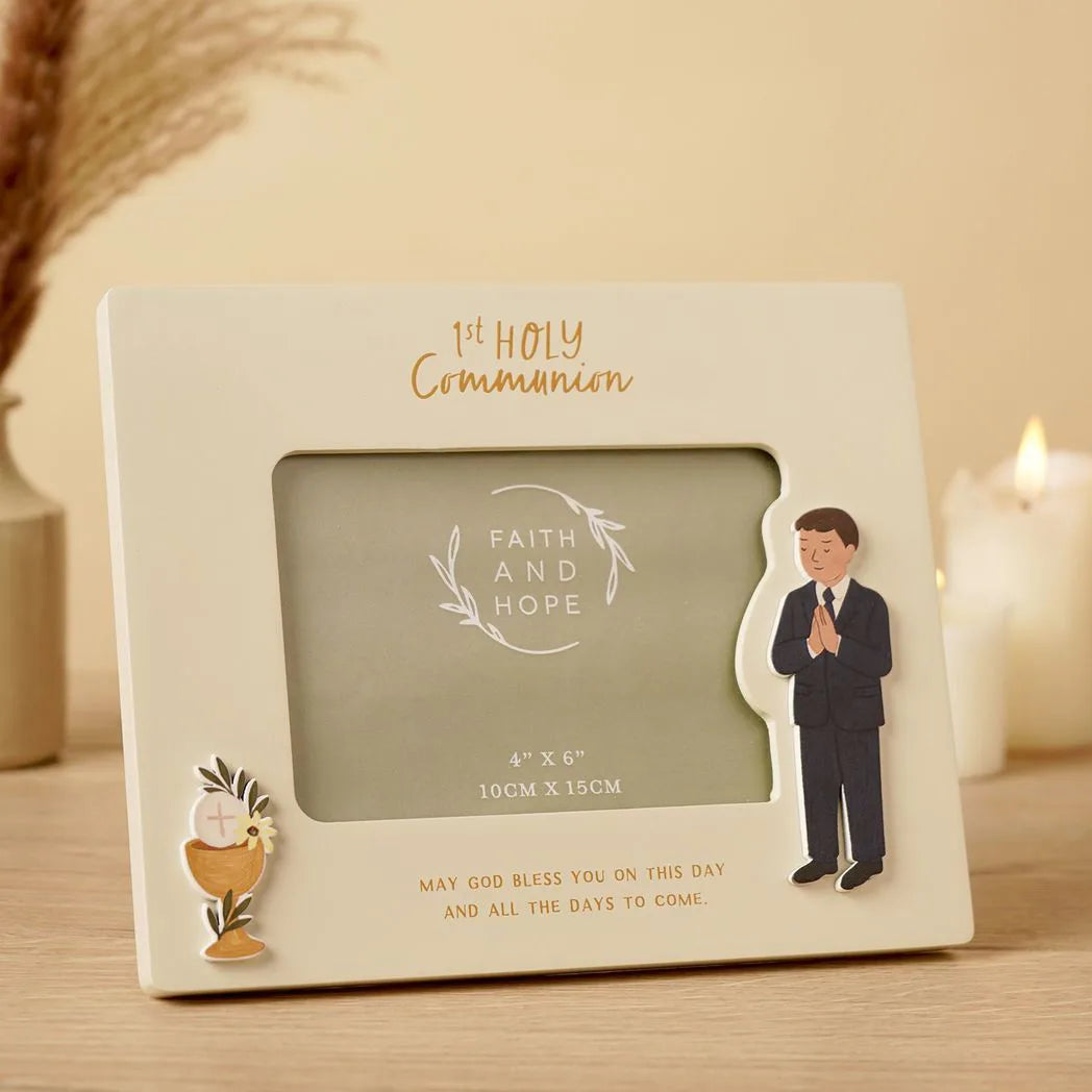 Faith & Hope Photo Frame 6'' x 4'' - Communion Boy
