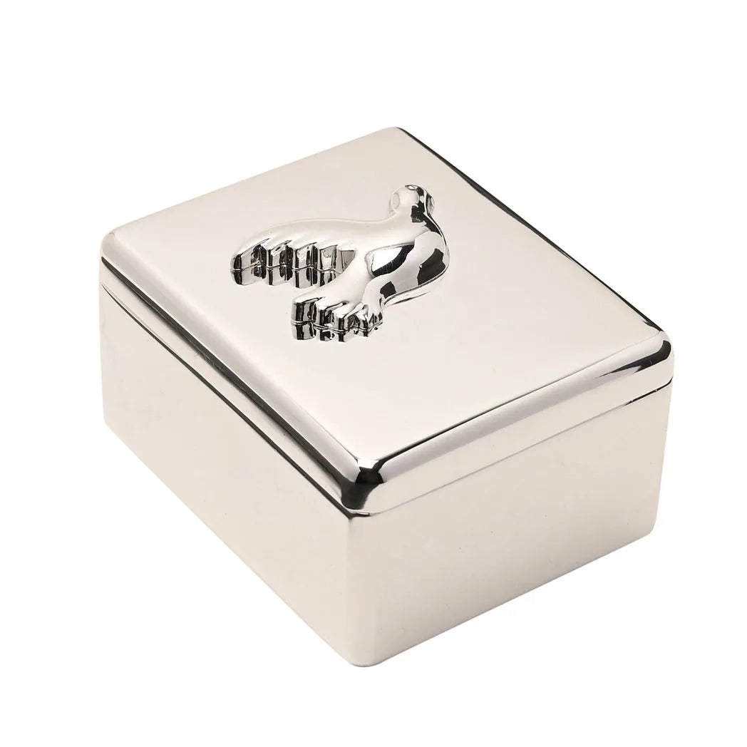 Faith & Hope Confirmation Keepsake Box Silver Dove