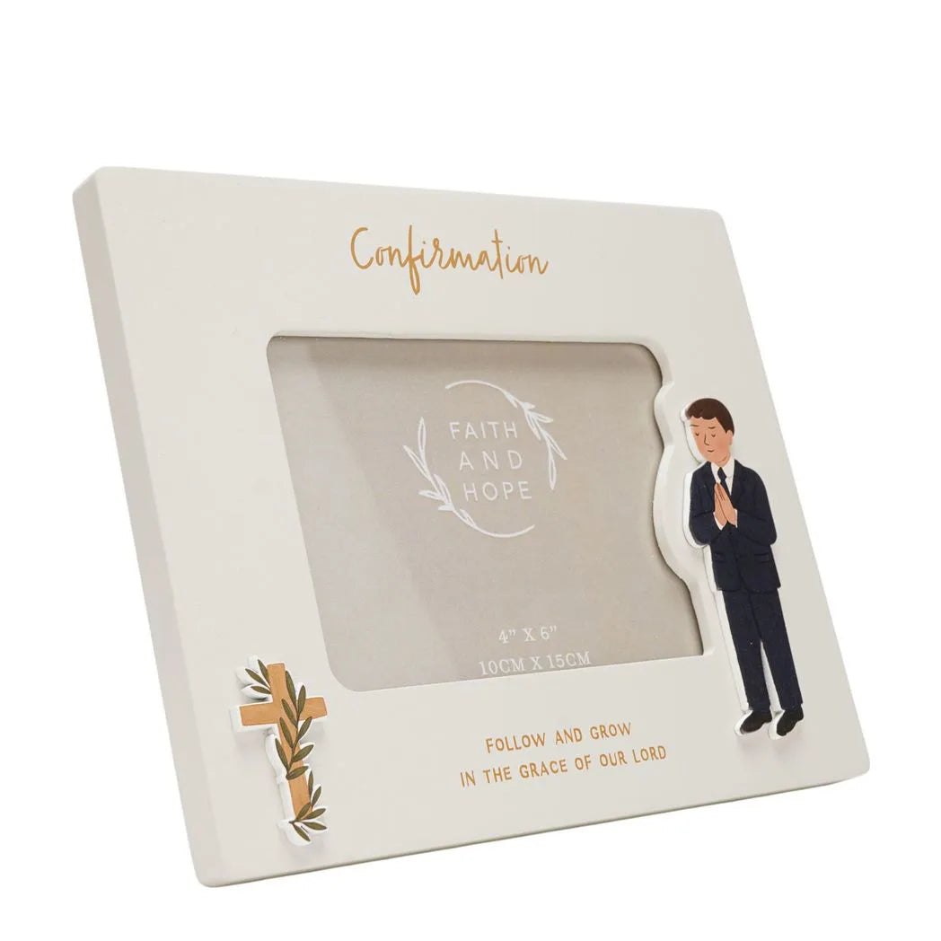 Faith & Hope Photo Frame 6'' x 4'' - Confirmation Boy