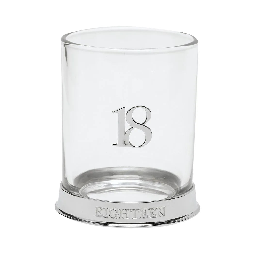 Milestones 3D Number Whisky Glass - 18