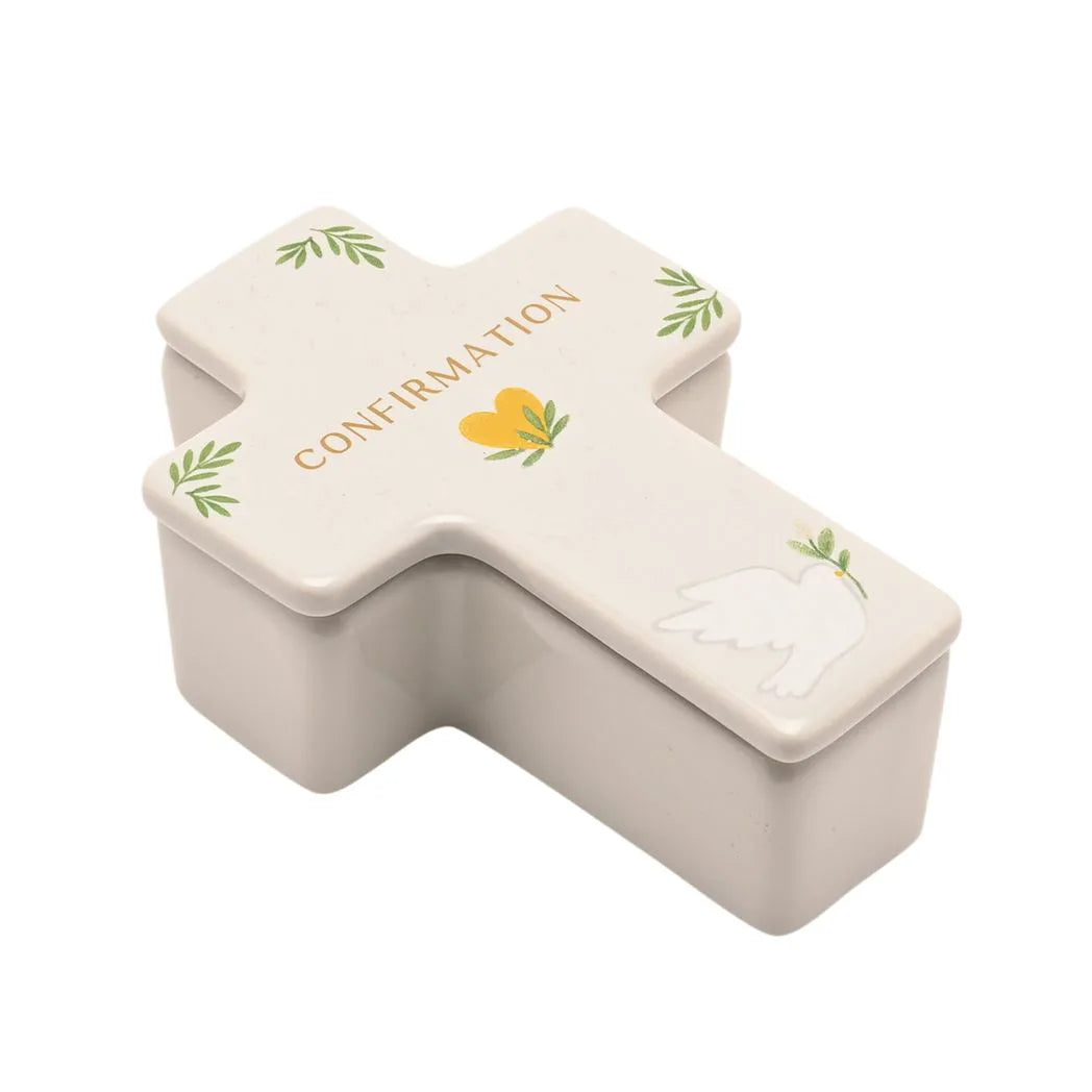 Faith & Hope Cross Trinket Box - Confirmation