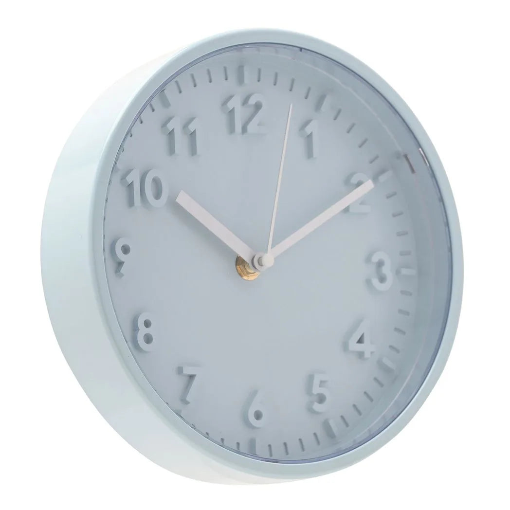 Hometime Wall Clock With 3D Numbers 20cm - Blue