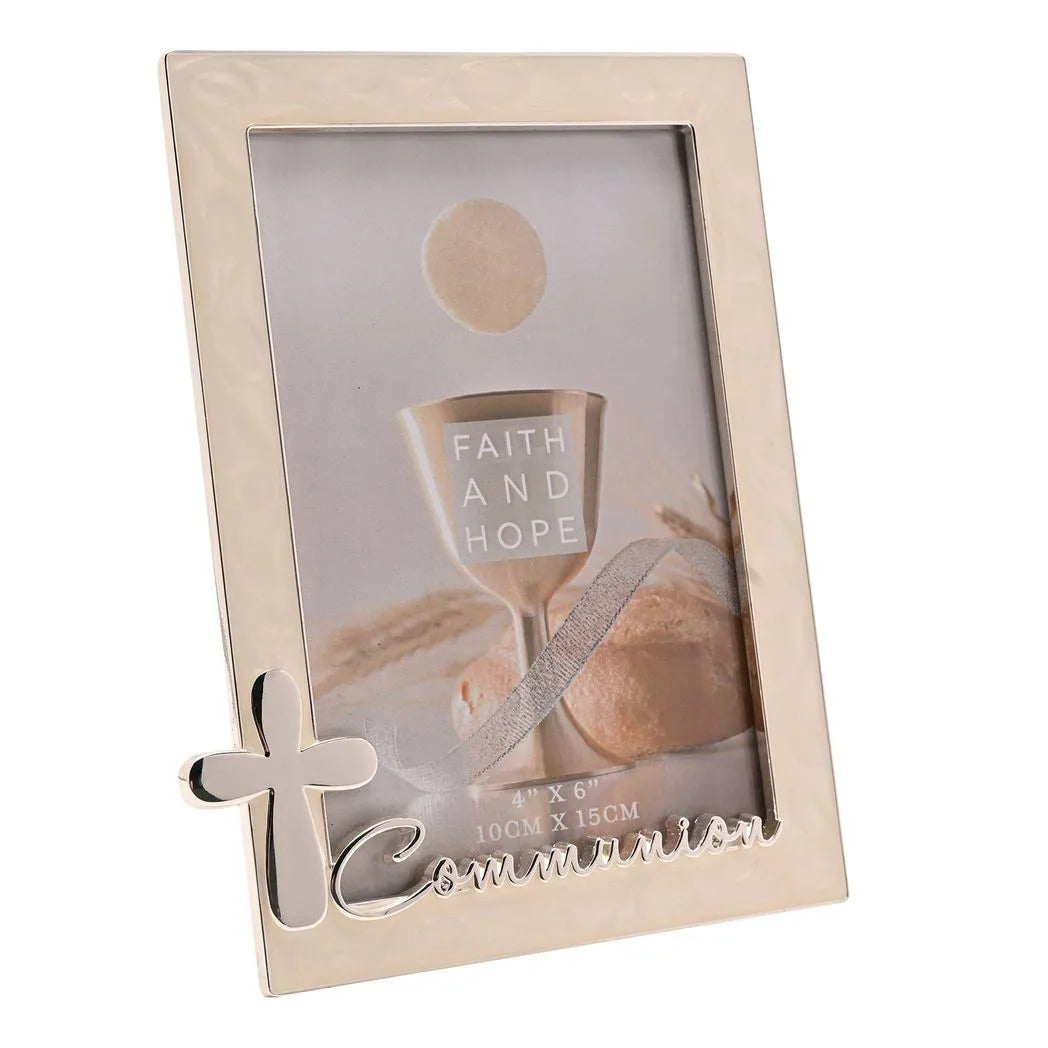 Faith & Hope Enamel & Silver Frame - Communion