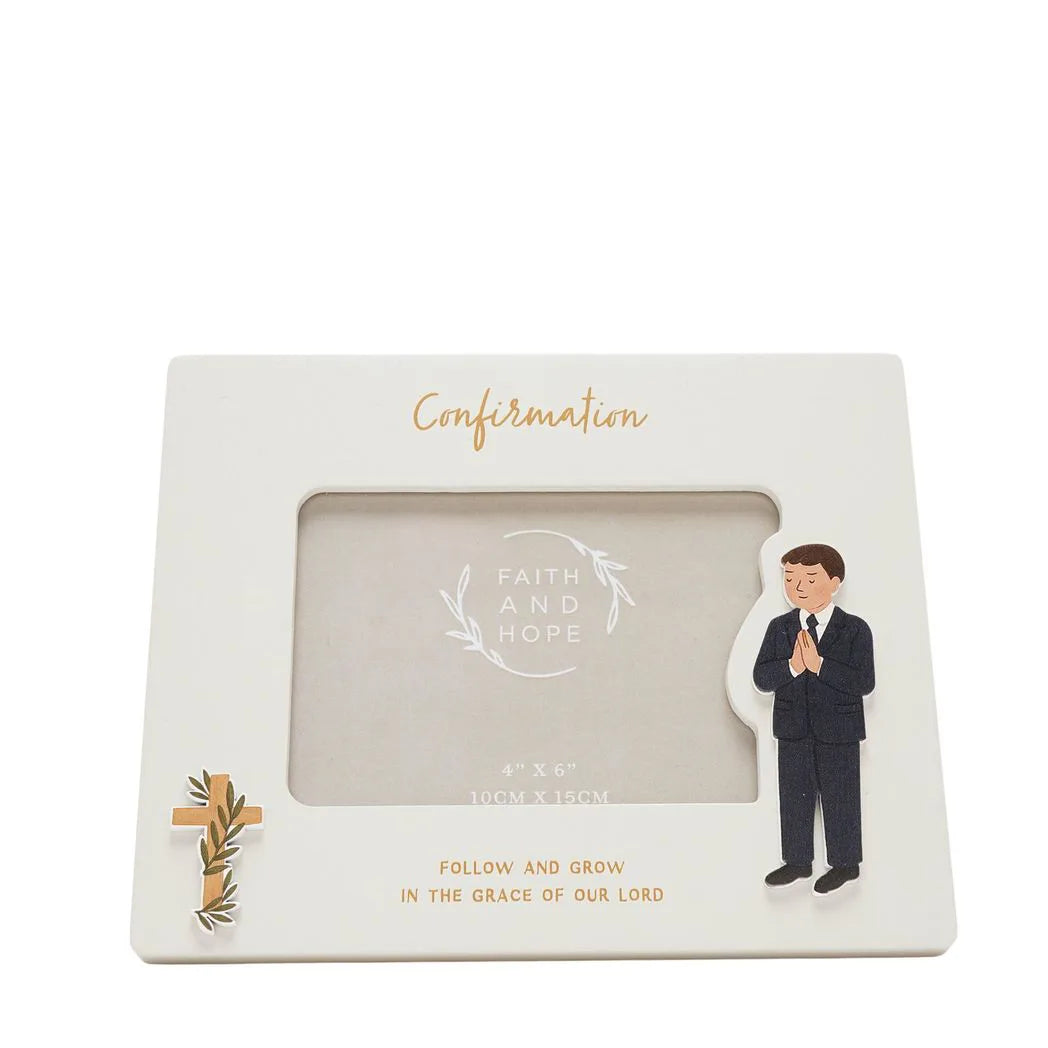 Faith & Hope Photo Frame 6'' x 4'' - Confirmation Boy