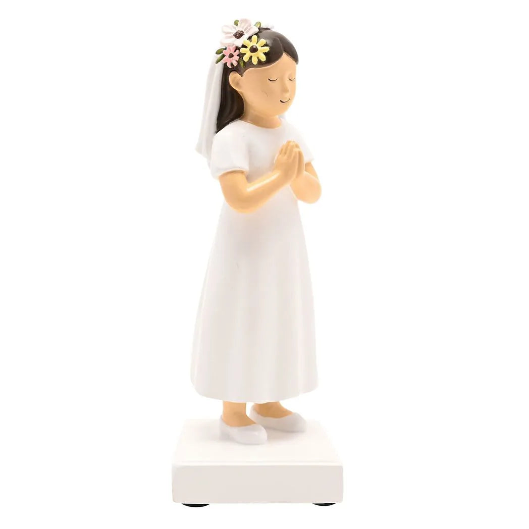 Faith & Hope Figurine - Communion Girl - Dark Brown Hair