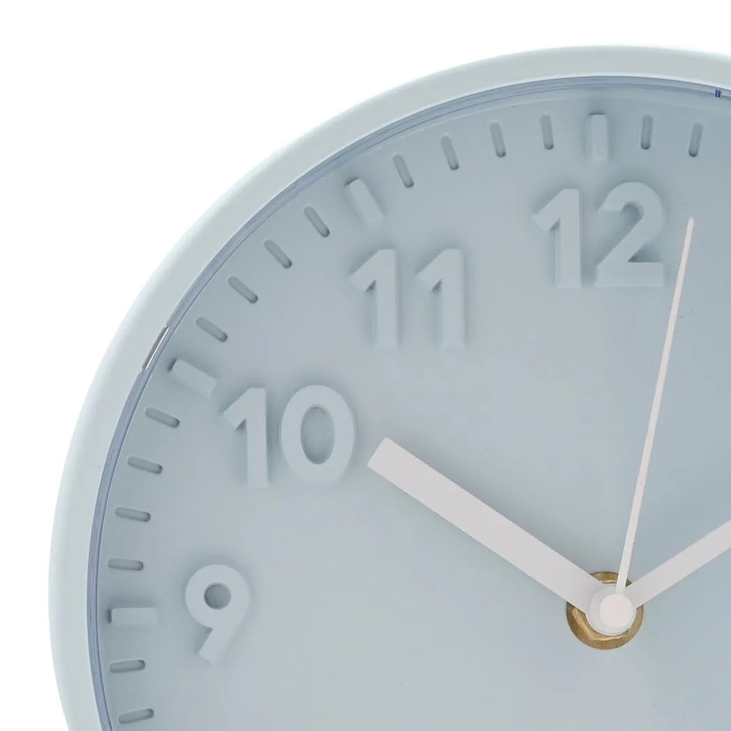 Hometime Wall Clock With 3D Numbers 20cm - Blue