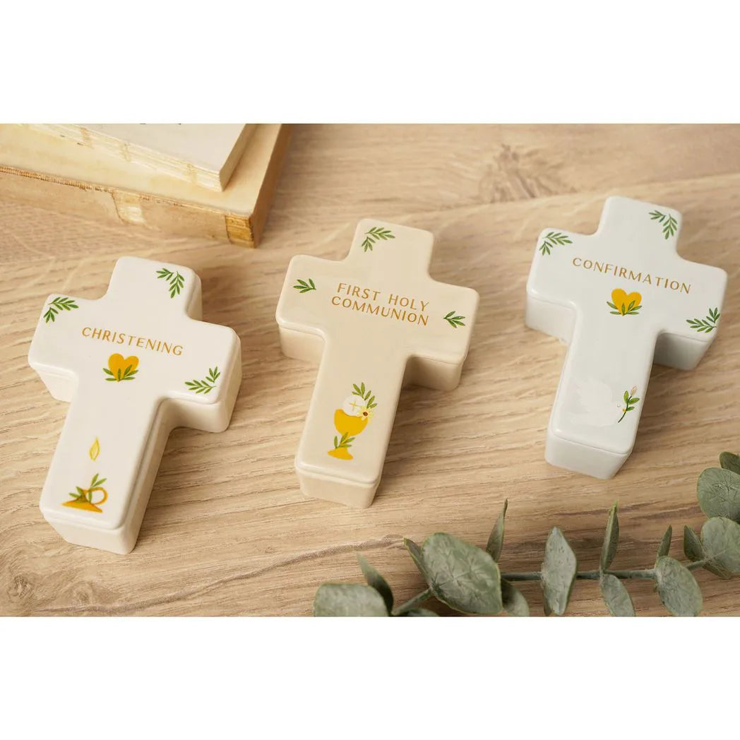 Faith & Hope Cross Trinket Box - Confirmation