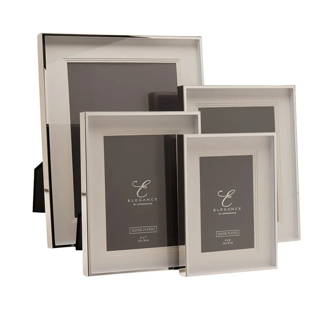 Elegance Silverplated Triple Layer Mount Photo Frame 5" x 7"