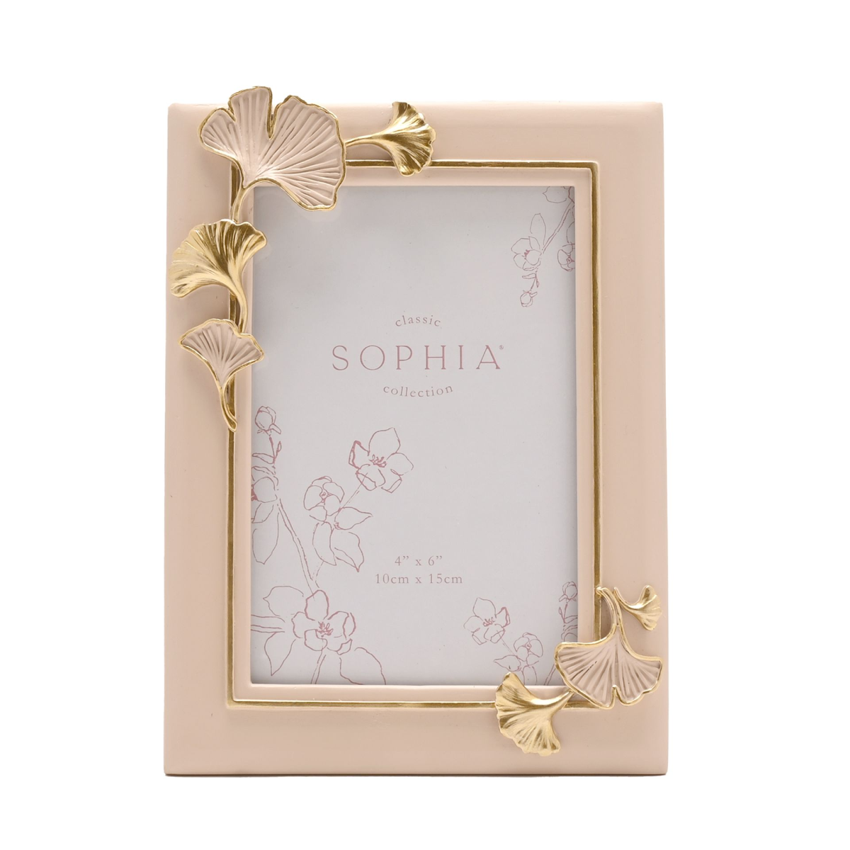 Sophia Classic Ginkgo Blush Photo Frame 4" x 6"