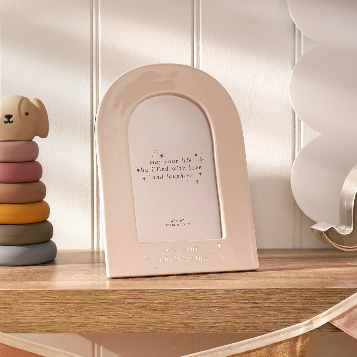Bambino Arch Ceramic Frame 4" x 6" - Christening
