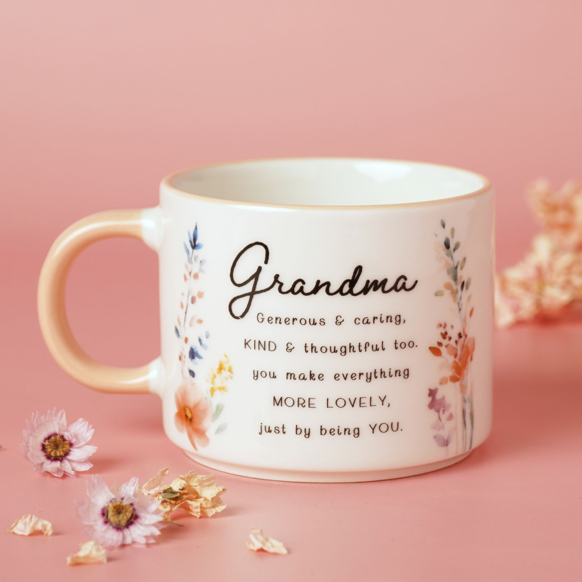 The Cottage Garden Peach Mug - Grandma