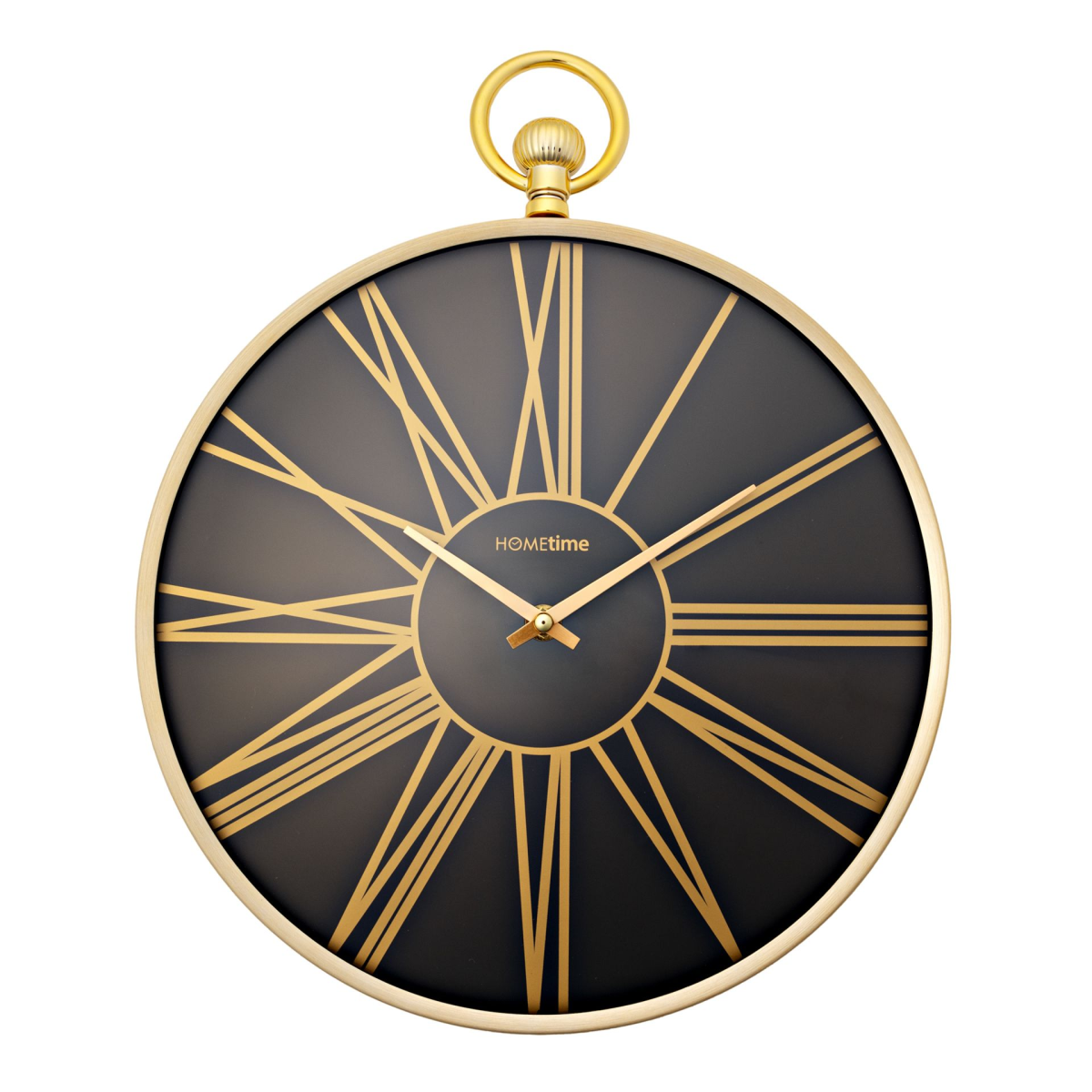 Hometime Gold Aluminium Wall Clock 32cm