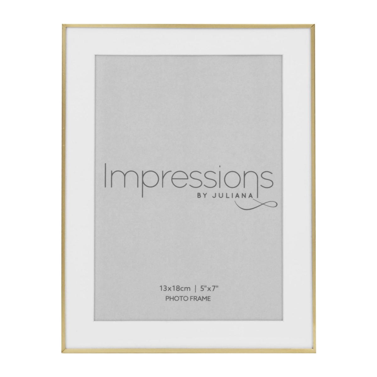 Brushed Brass Finish Photo Frame 5" x 7"