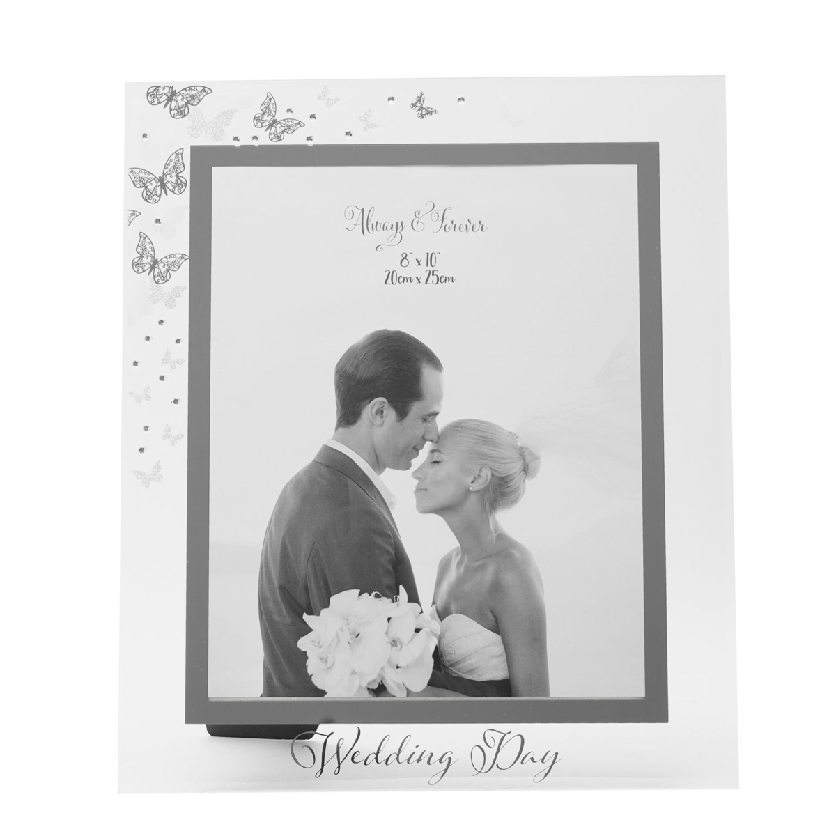 Always & Forever Glass Frame Butterflies 8" x 10"