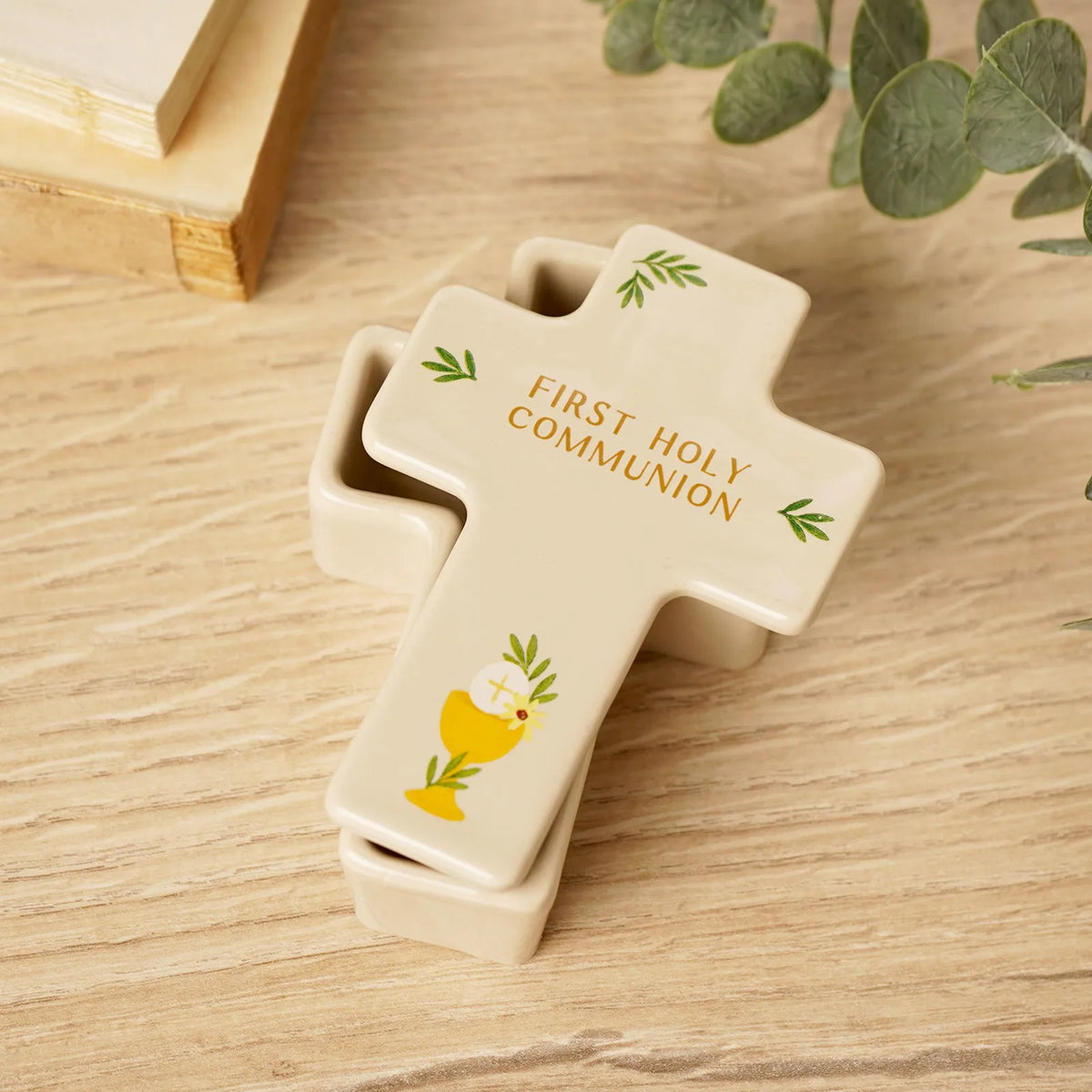 Faith & Hope Cross Trinket Box - Communion