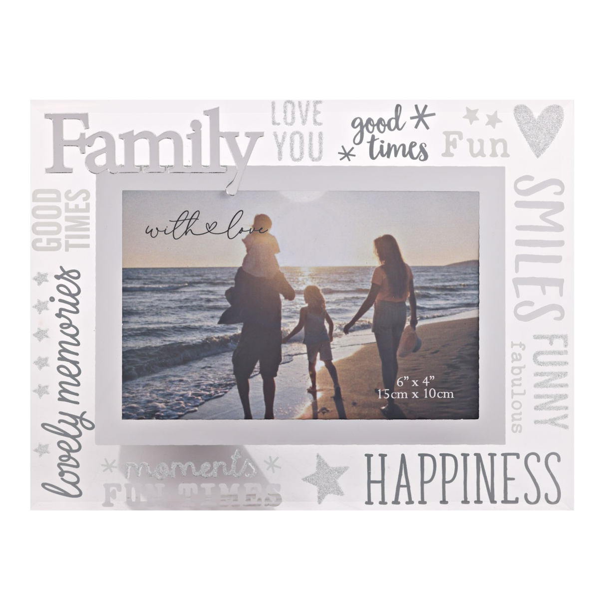 With Love Glass Frame With 3D - Family