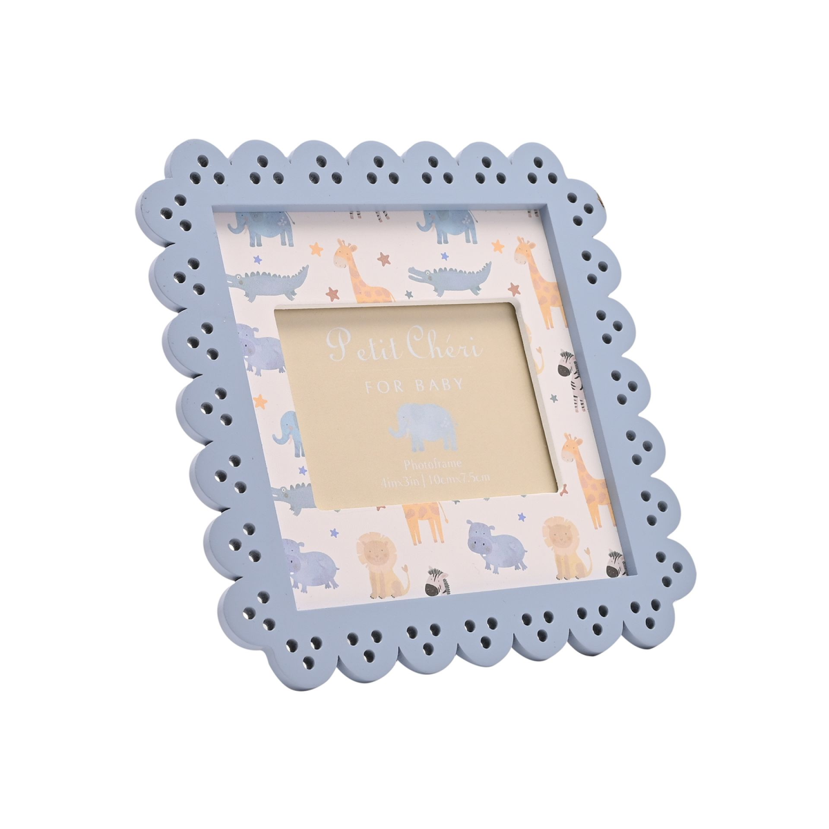 Petit Cheri Scallop Frame 4" x 3" Blue